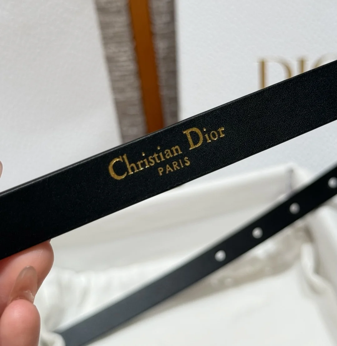 DIOR Belts Calf Leather One Size 1.5cm Width A70202608050159 - Image 8