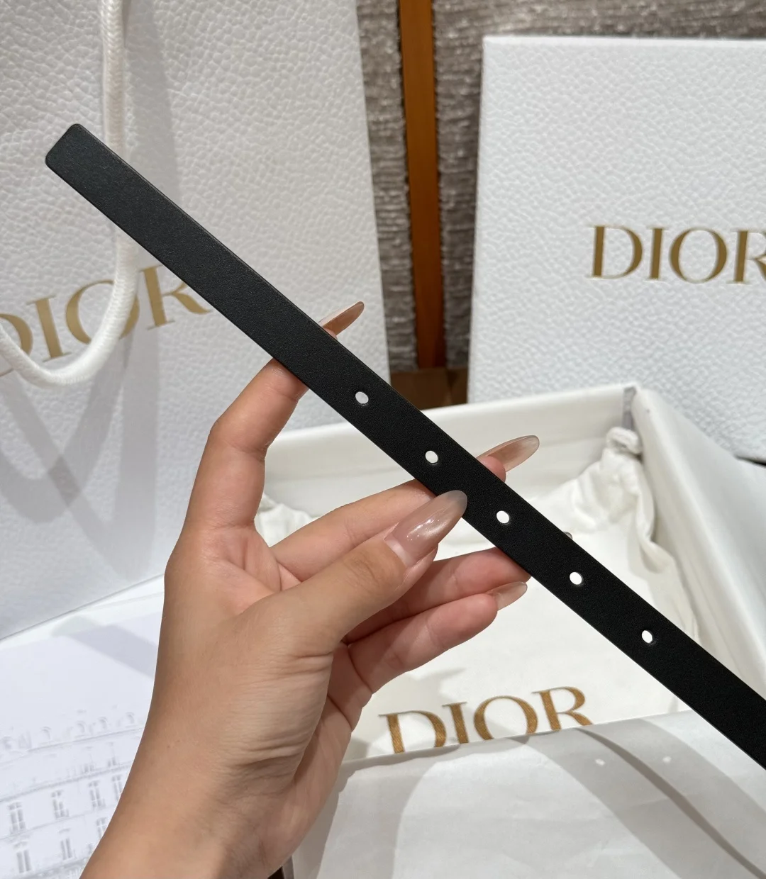 DIOR Belts Calf Leather One Size 1.5cm Width A70202608050159 - Image 9