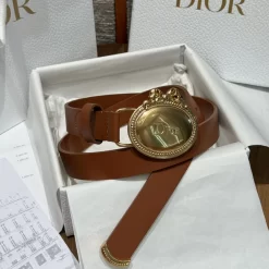 DIOR Belts Calf Leather One Size 2.5cm Width A80202608050128