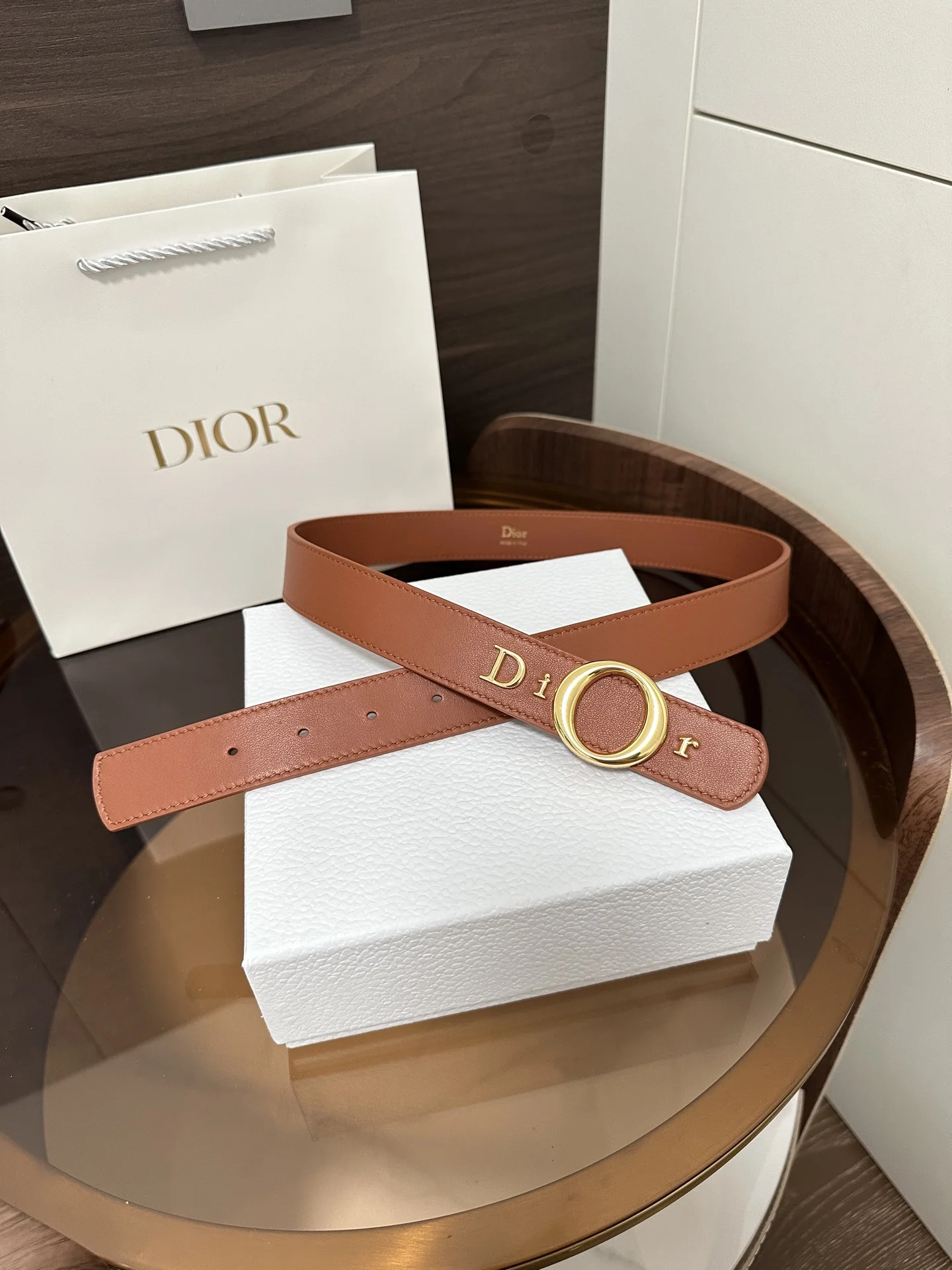 DIOR Belts Calfskin Leather 3.0cm Width A70202608050346 - Image 2