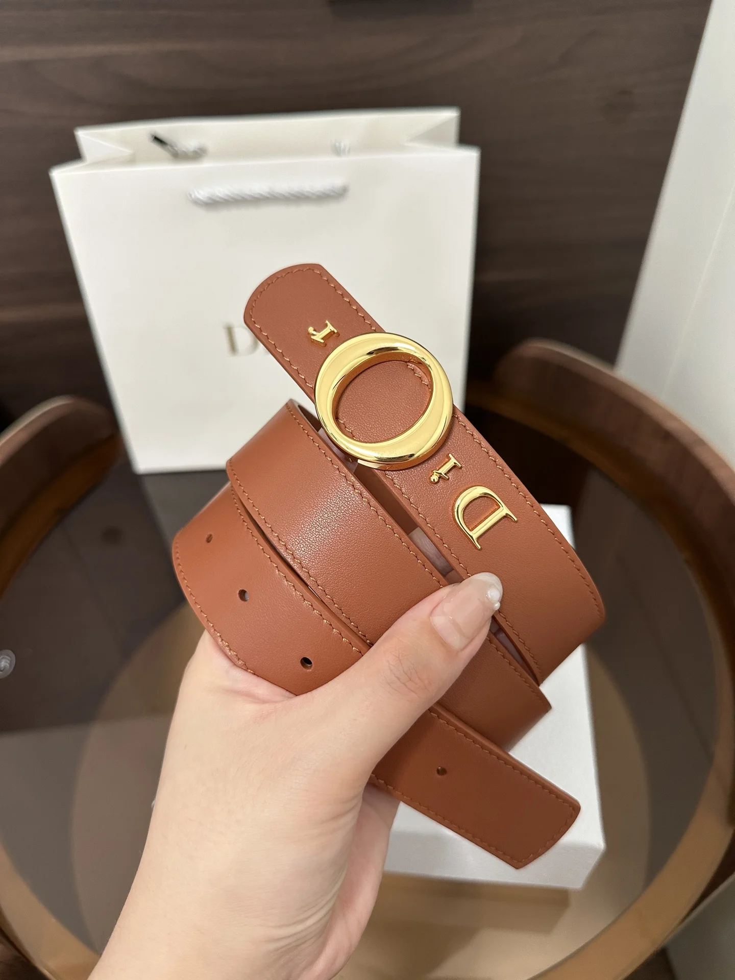 DIOR Belts Calfskin Leather 3.0cm Width A70202608050346 - Image 4