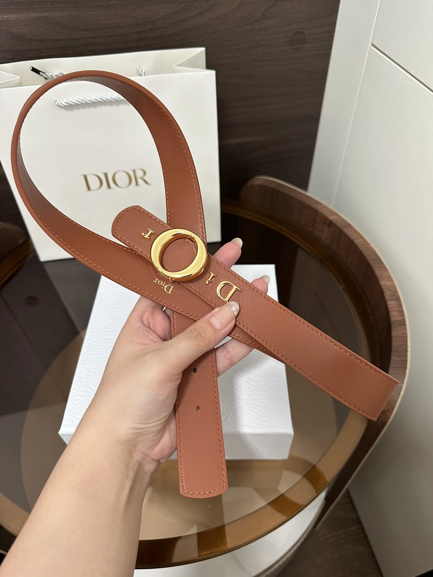 DIOR Belts Calfskin Leather 3.0cm Width A70202608050346 - Image 5