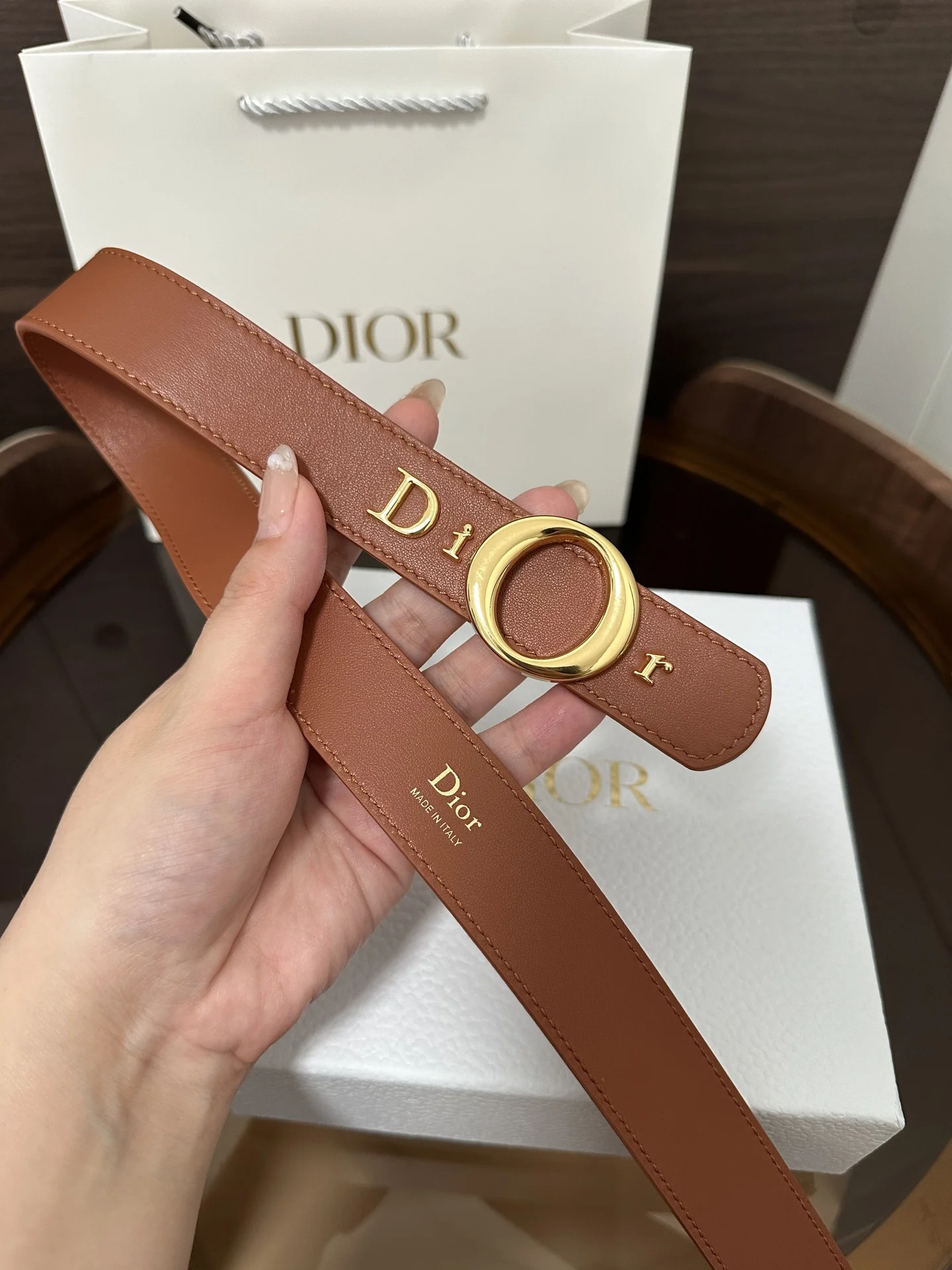 DIOR Belts Calfskin Leather 3.0cm Width A70202608050346 - Image 6