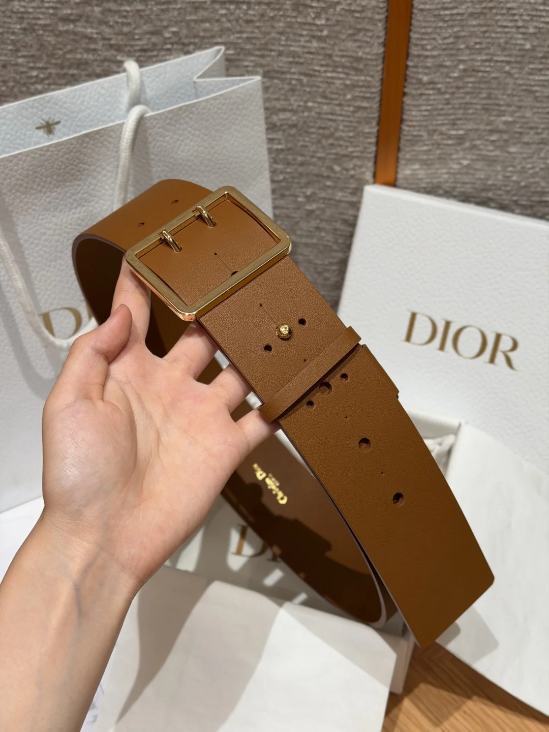 DIOR Belts Calfskin Leather 5.0cm Width A90202608050167 - Image 2