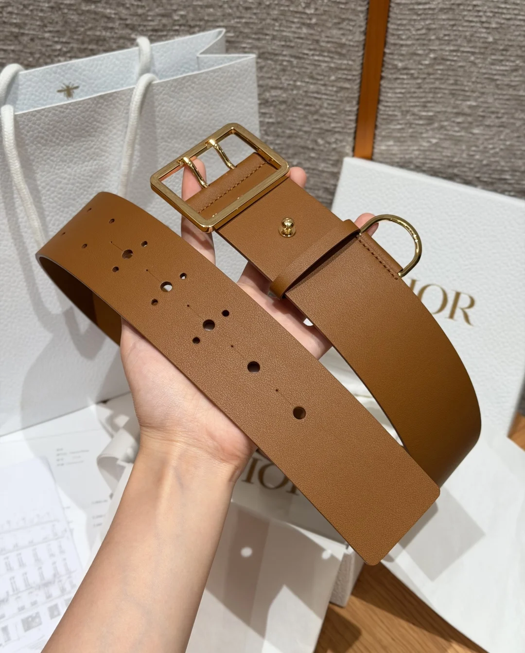 DIOR Belts Calfskin Leather 5.0cm Width A90202608050167 - Image 3
