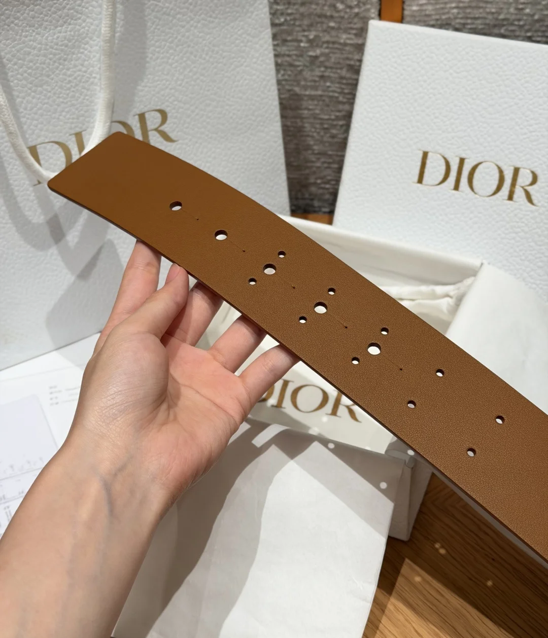 DIOR Belts Calfskin Leather 5.0cm Width A90202608050167 - Image 8