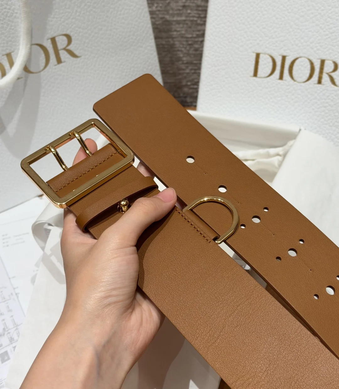 DIOR Belts Calfskin Leather 5.0cm Width A90202608050167 - Image 9