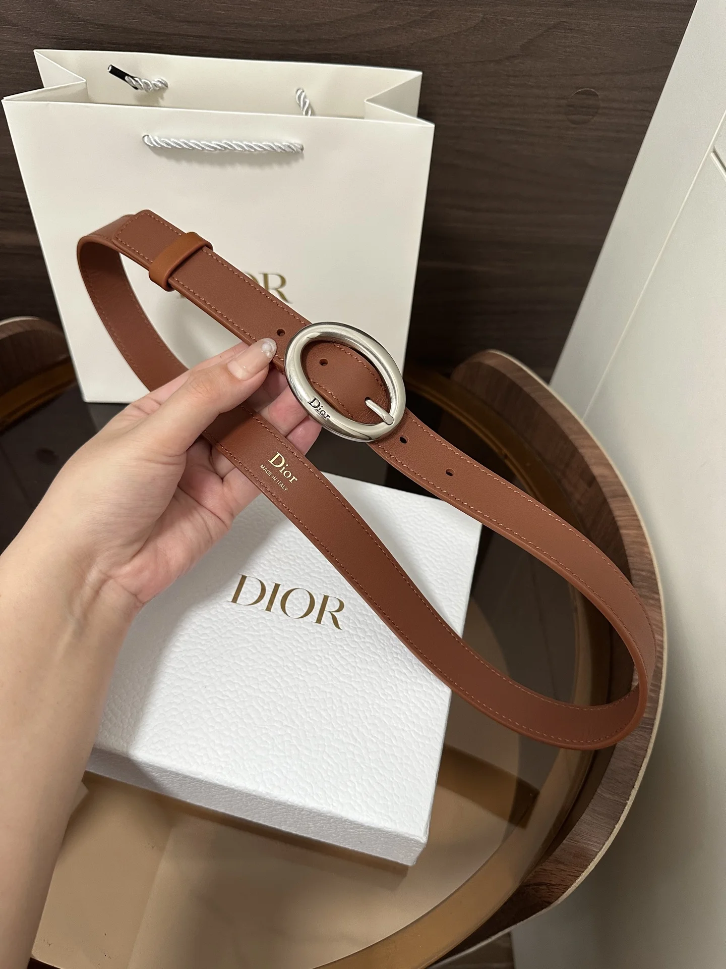 DIOR Belts Calfskin Leather A60202608050391 - Image 3