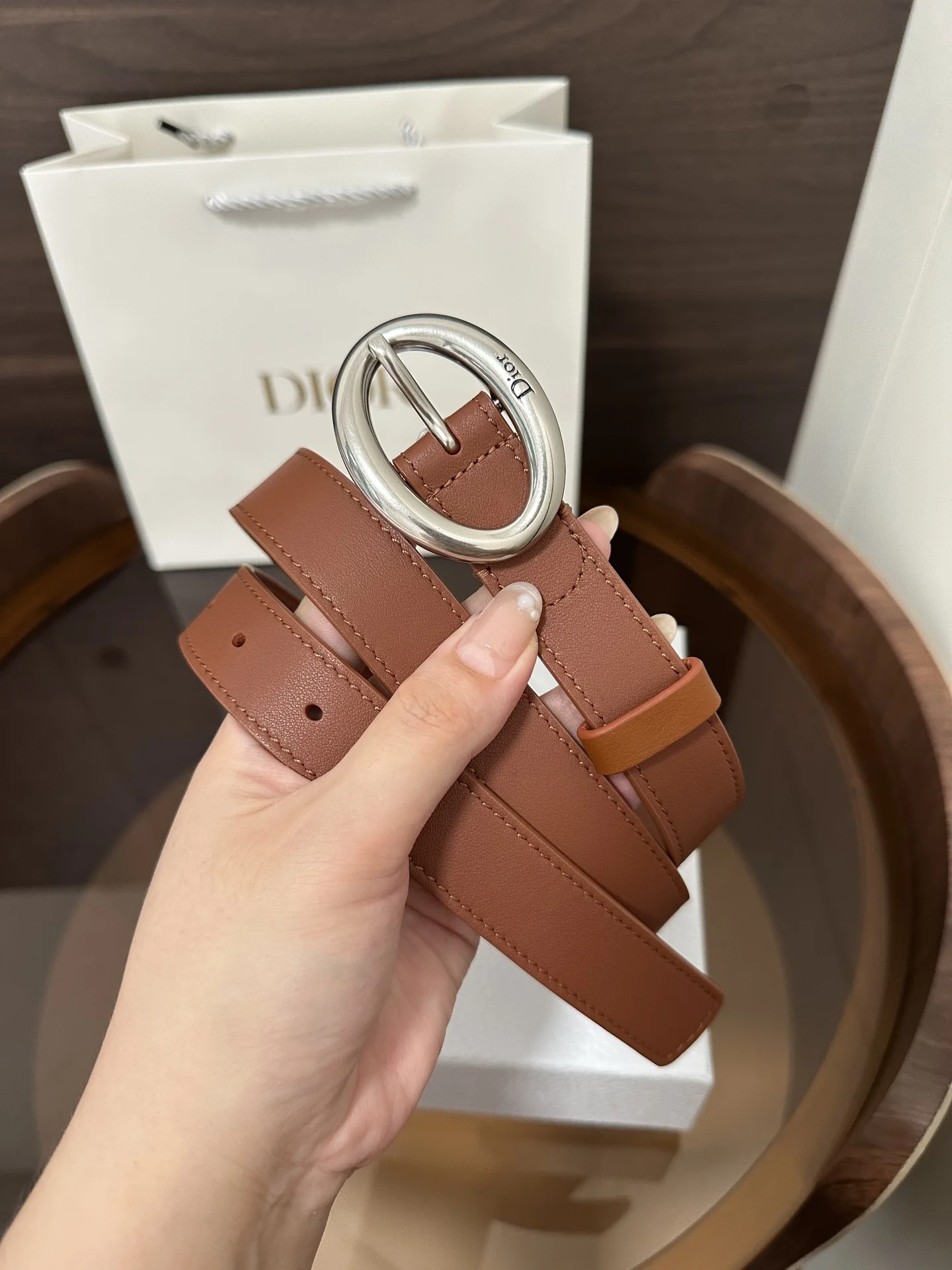 DIOR Belts Calfskin Leather A60202608050391 - Image 4