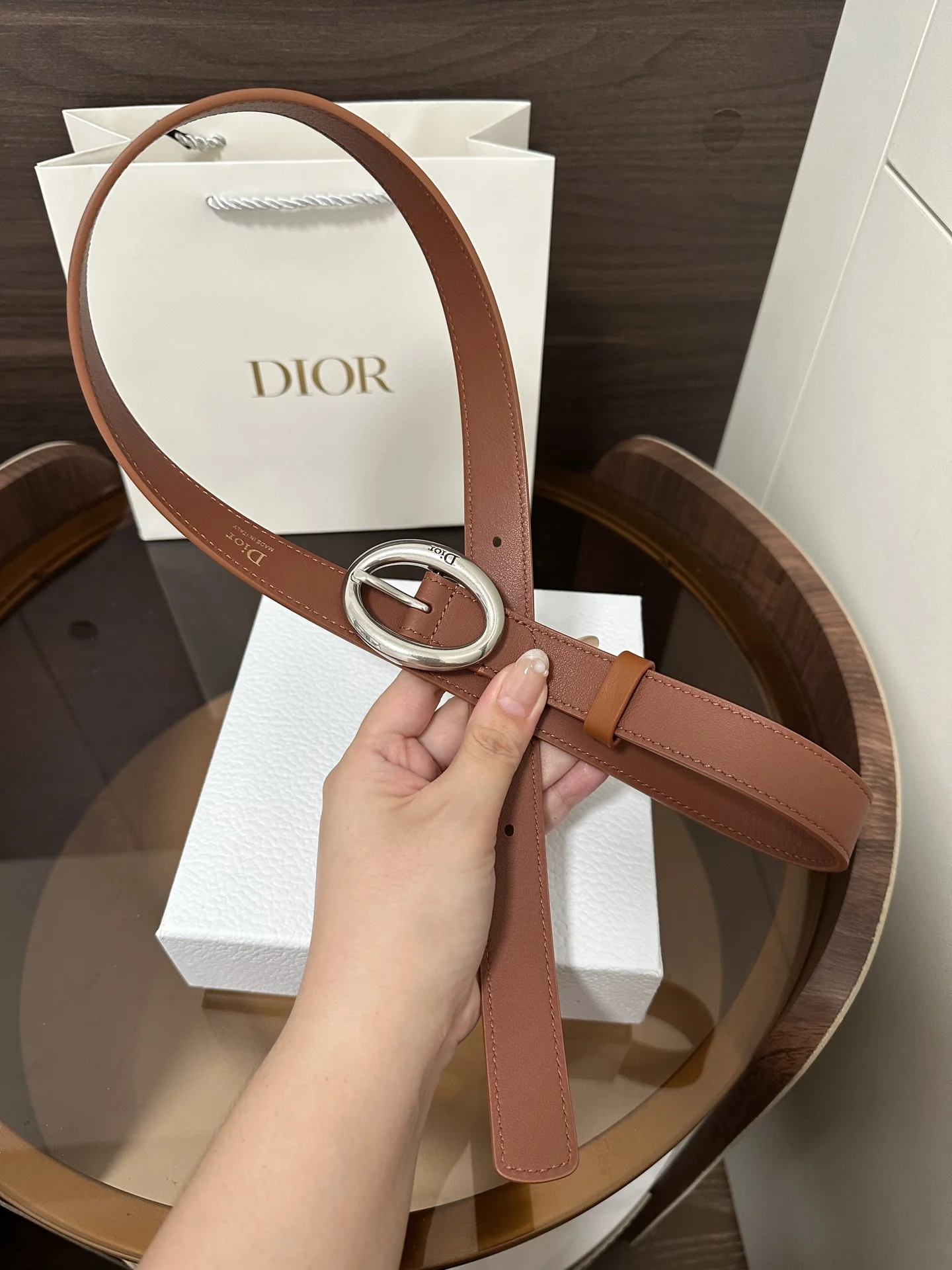 DIOR Belts Calfskin Leather A60202608050391 - Image 5
