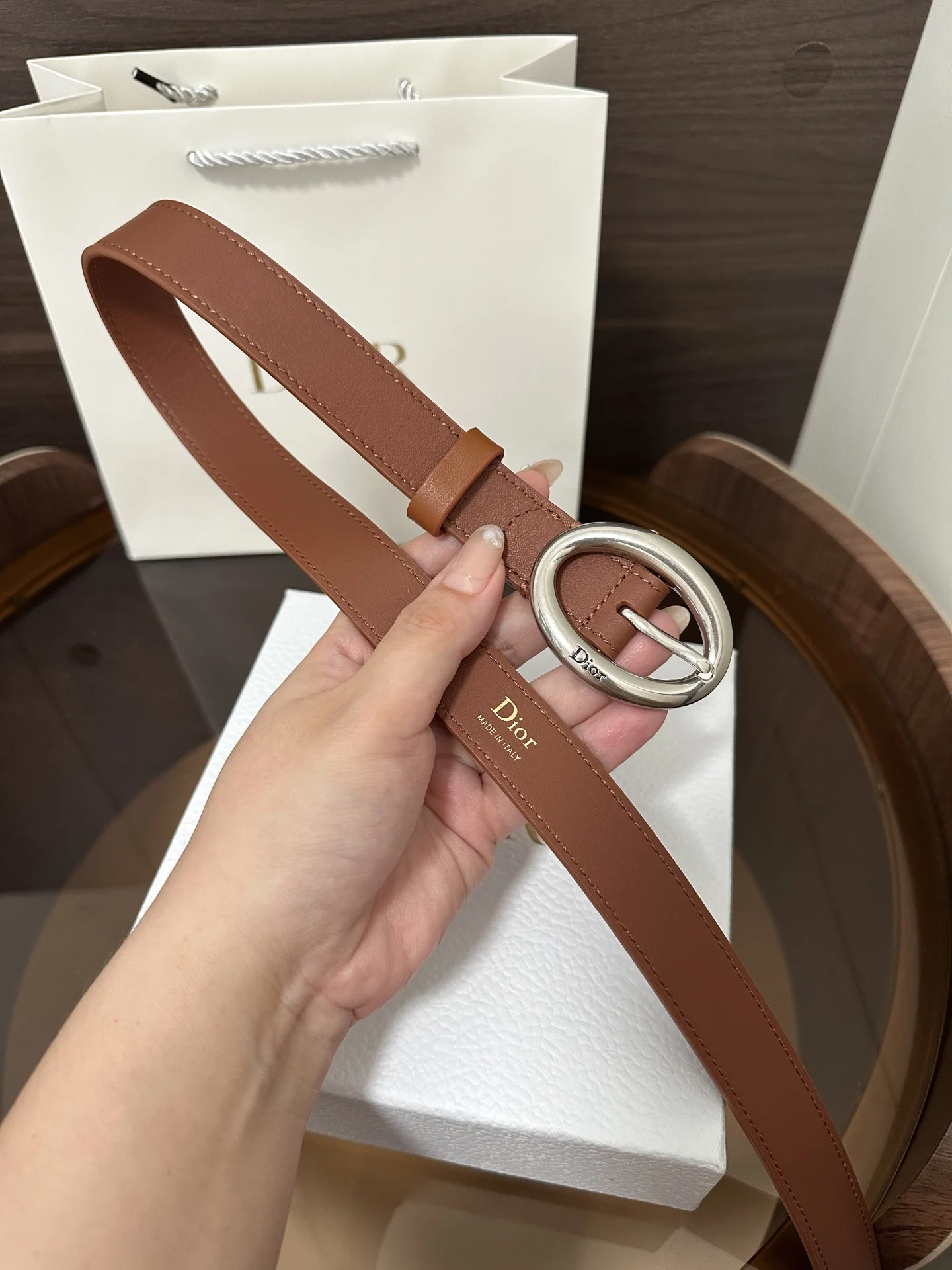 DIOR Belts Calfskin Leather A60202608050391 - Image 6