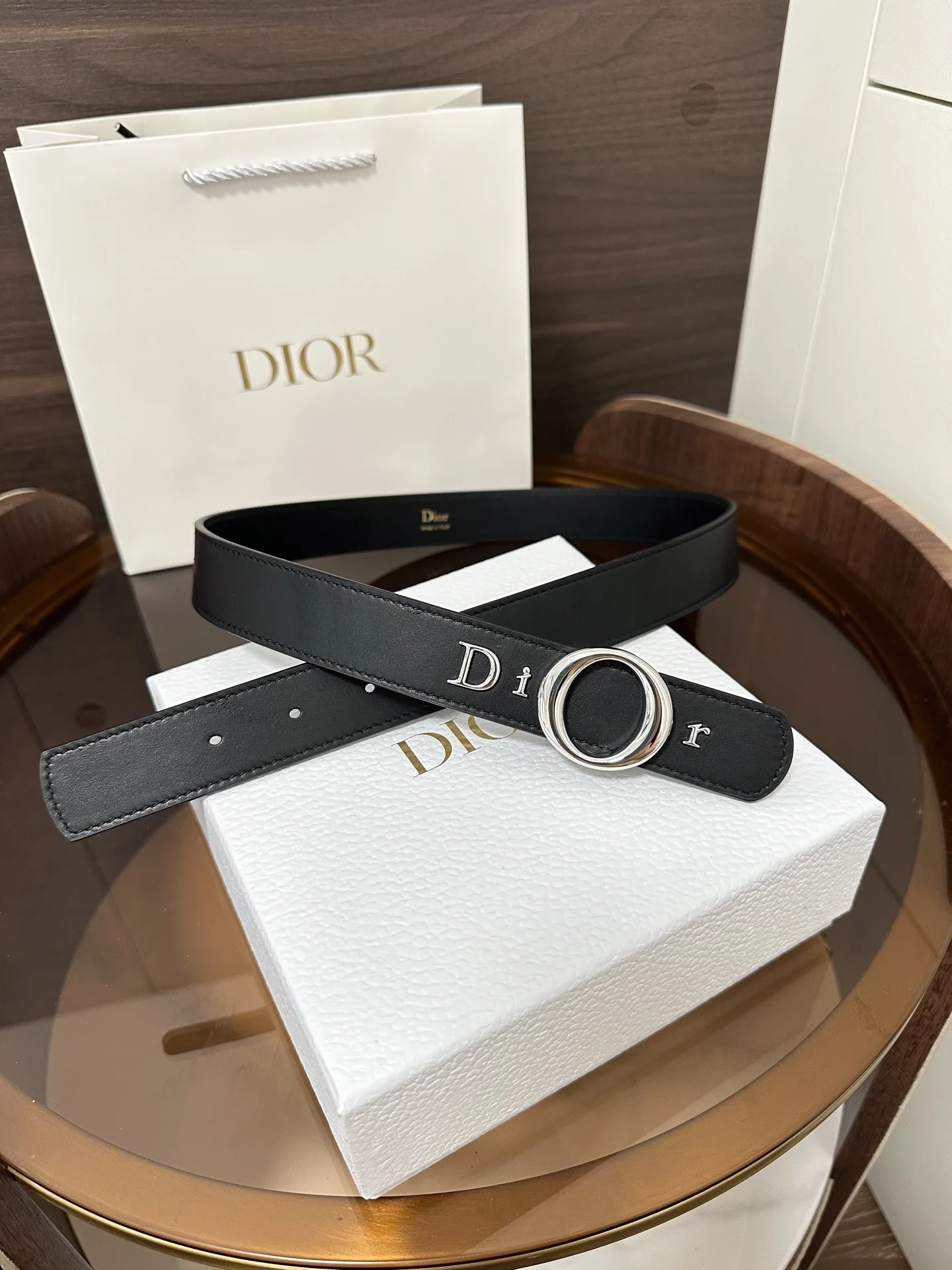 DIOR Belts Calfskin Leather One Size 3.0cm Width A70202608050345 - Image 2