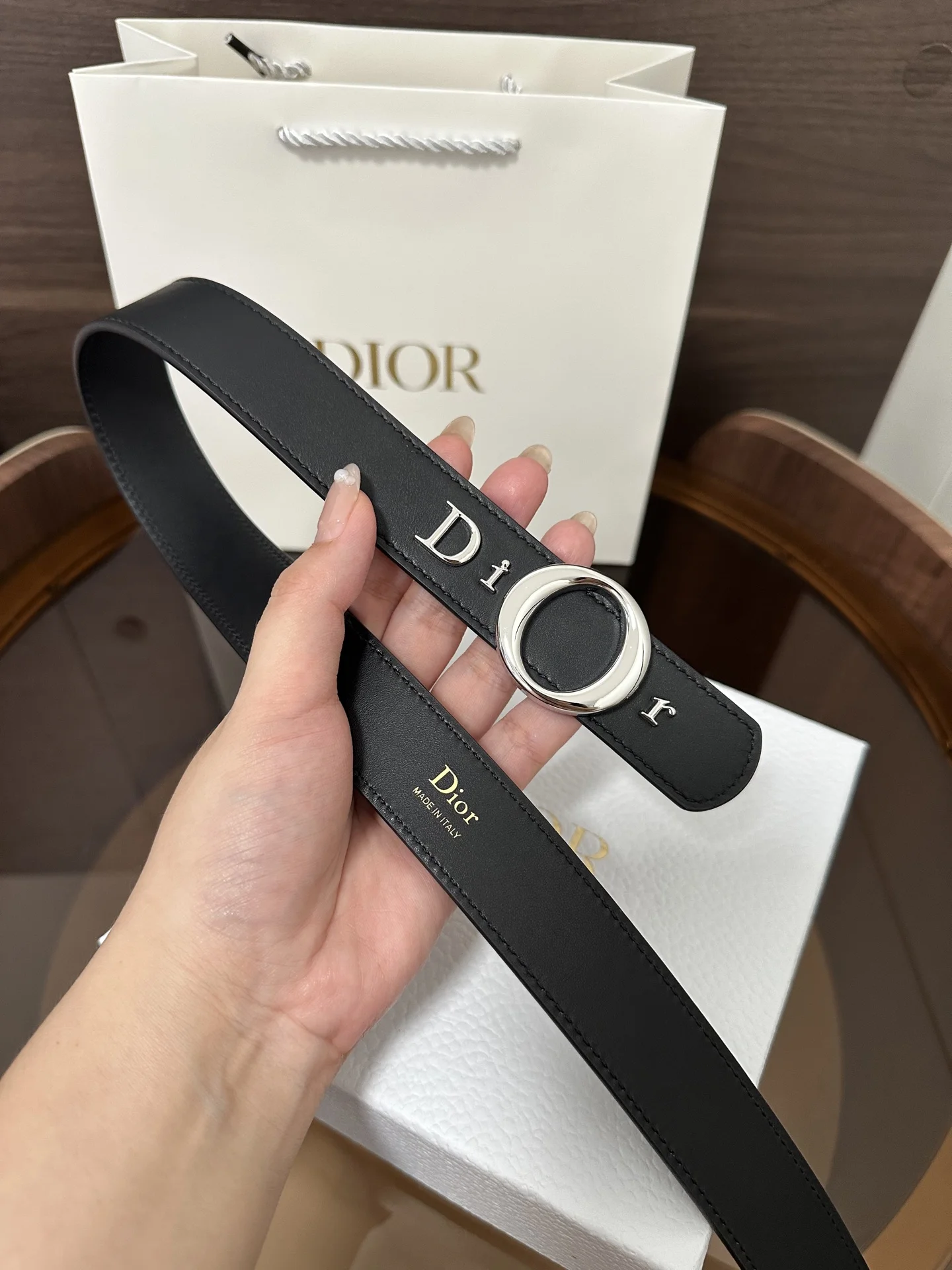 DIOR Belts Calfskin Leather One Size 3.0cm Width A70202608050345 - Image 6