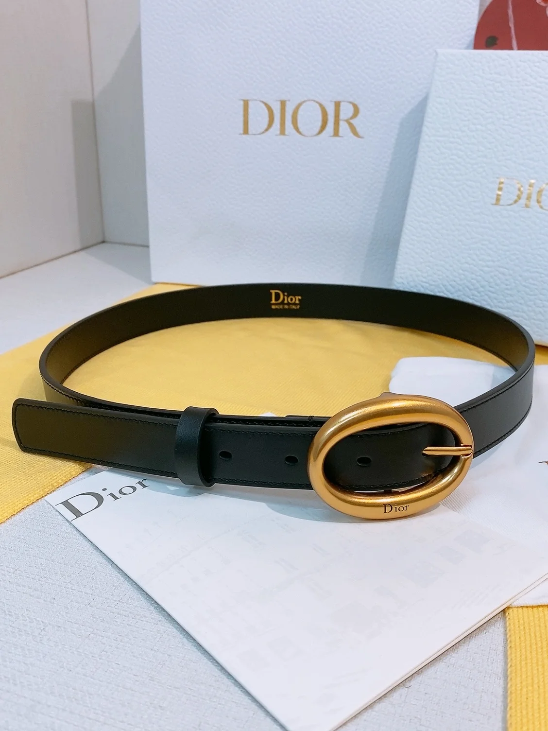 DIOR Belts Calfskin Leather P160 2.5cm Width A60202608050737