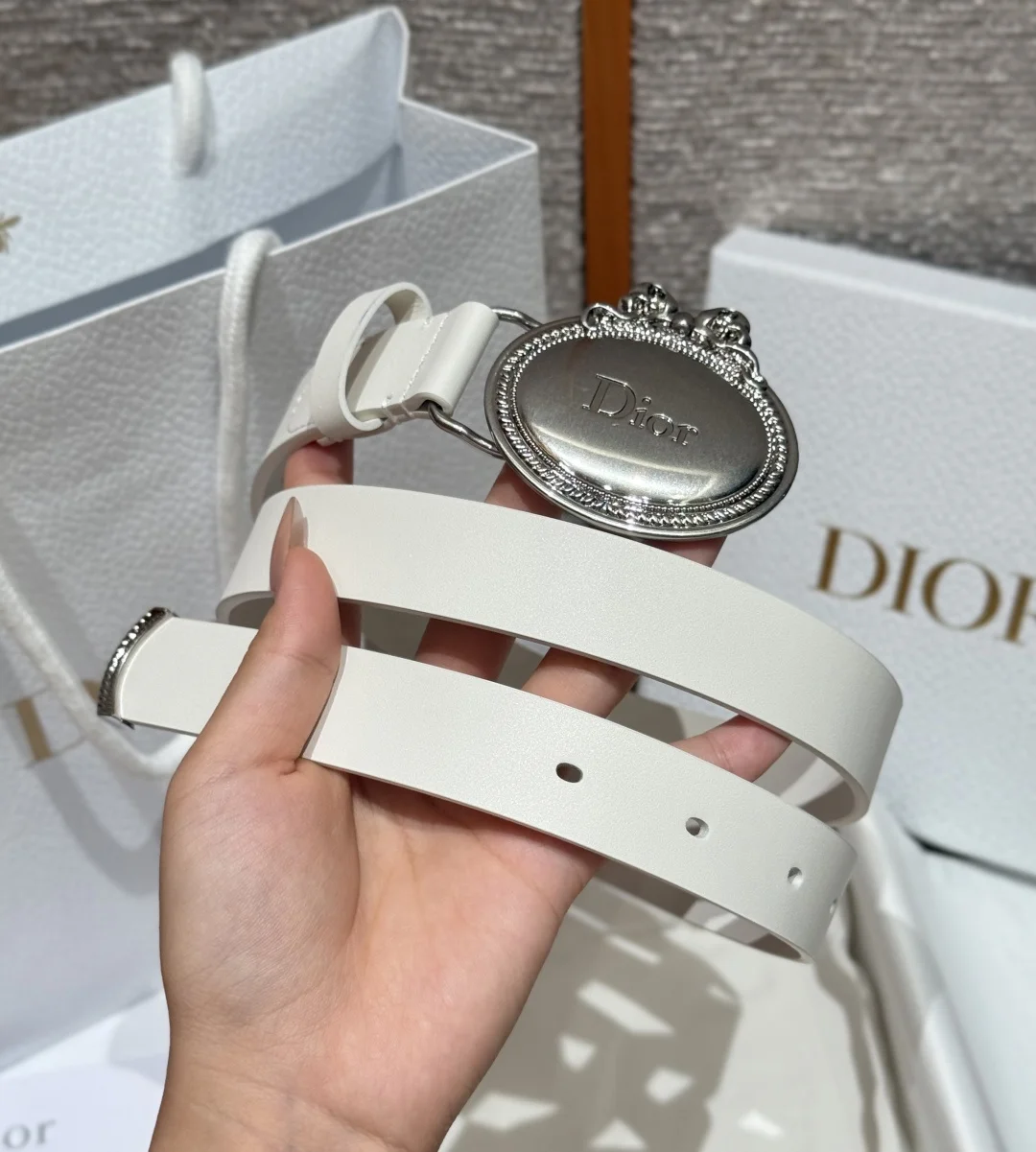 DIOR Belts Smooth Calf Leather 2.5cm Width A80202608050123 - Image 2