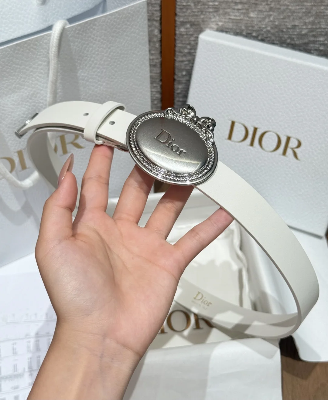 DIOR Belts Smooth Calf Leather 2.5cm Width A80202608050123 - Image 3