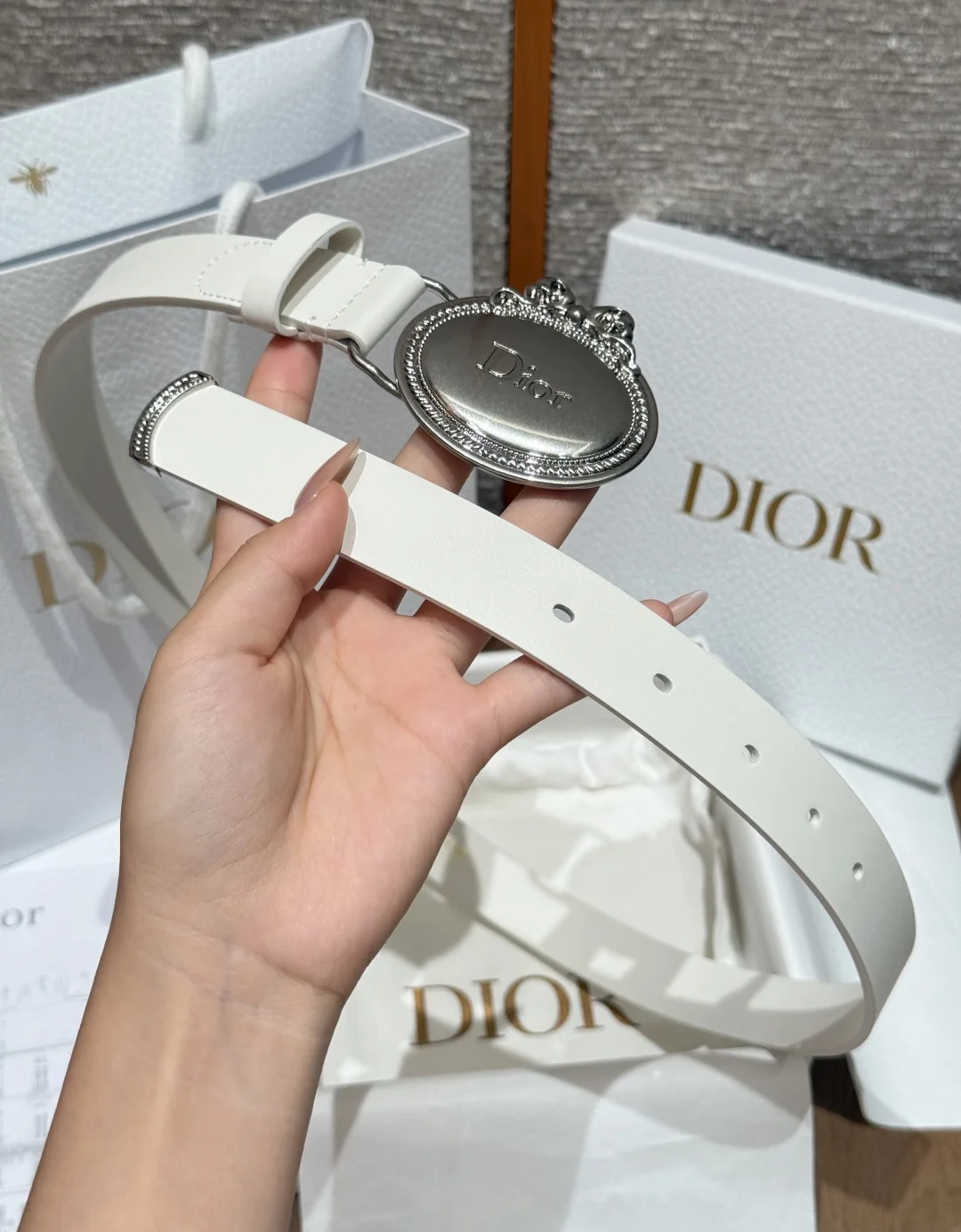 DIOR Belts Smooth Calf Leather 2.5cm Width A80202608050123 - Image 9
