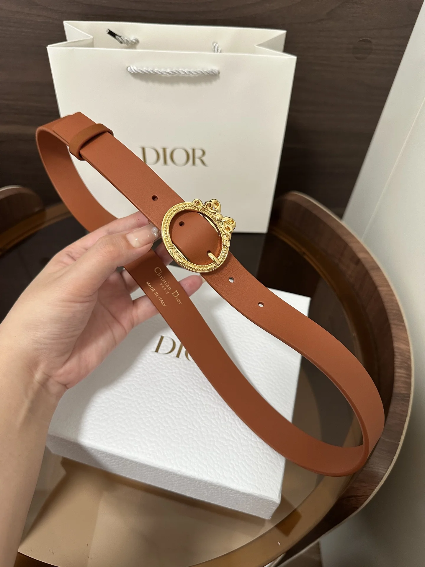 DIOR Belts Smooth Calfskin 2.5cm Width A70202608050223 - Image 3