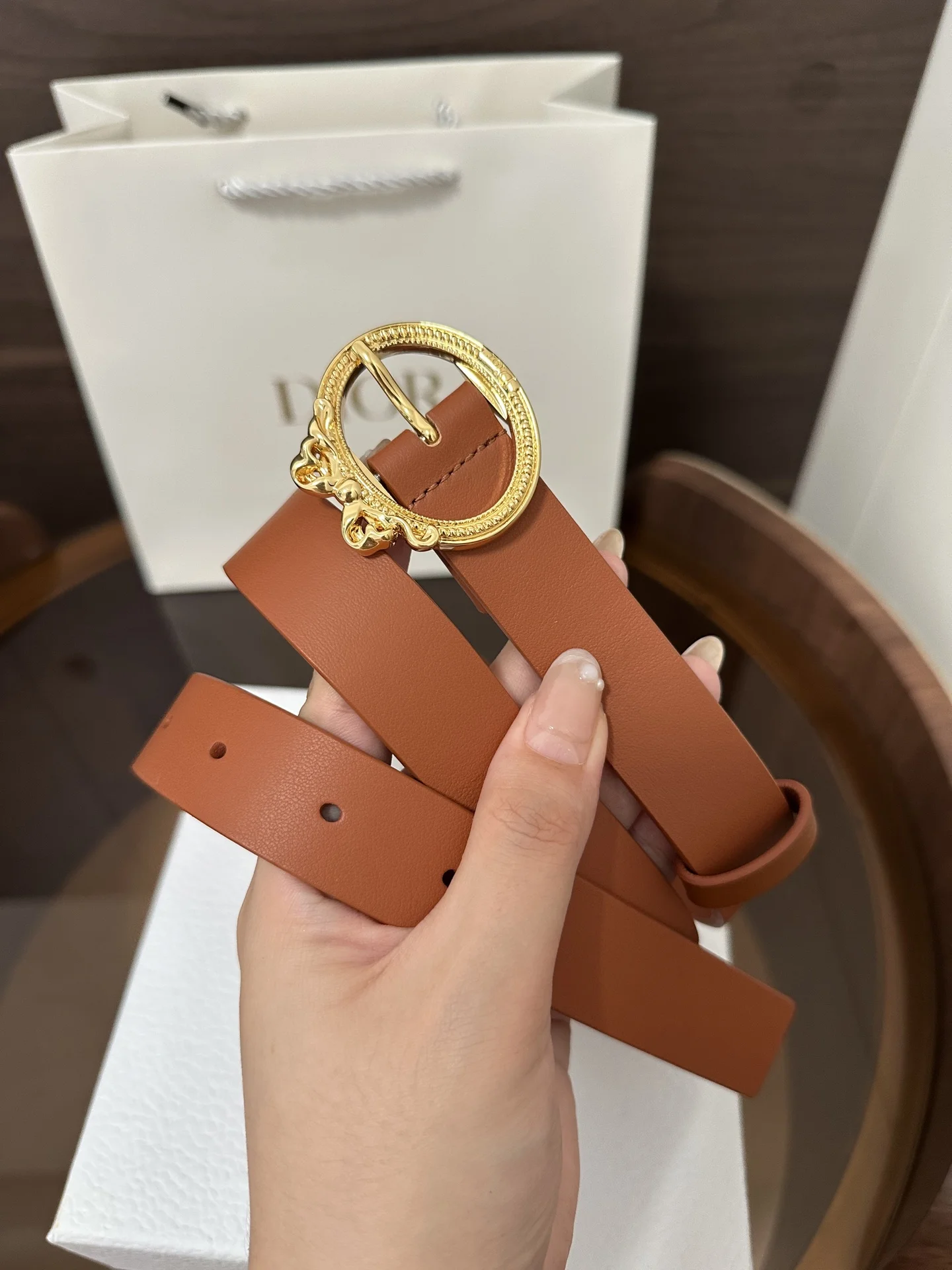 DIOR Belts Smooth Calfskin 2.5cm Width A70202608050223 - Image 4
