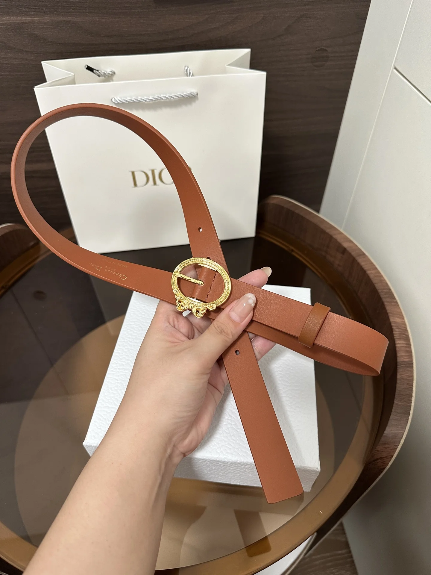 DIOR Belts Smooth Calfskin 2.5cm Width A70202608050223 - Image 5