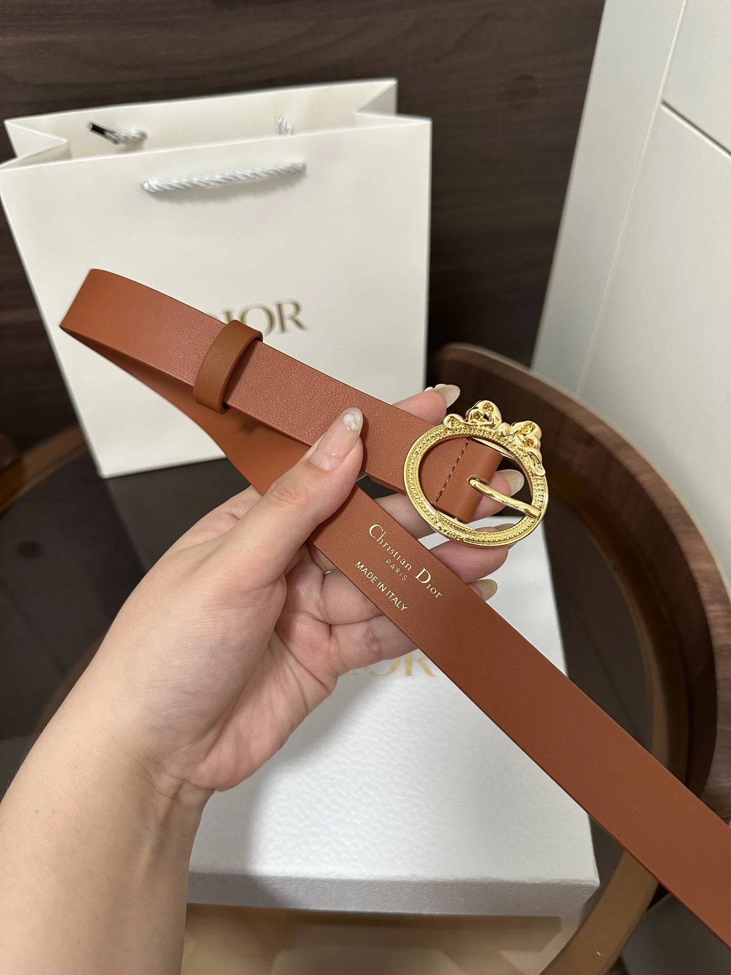 DIOR Belts Smooth Calfskin 2.5cm Width A70202608050223 - Image 6