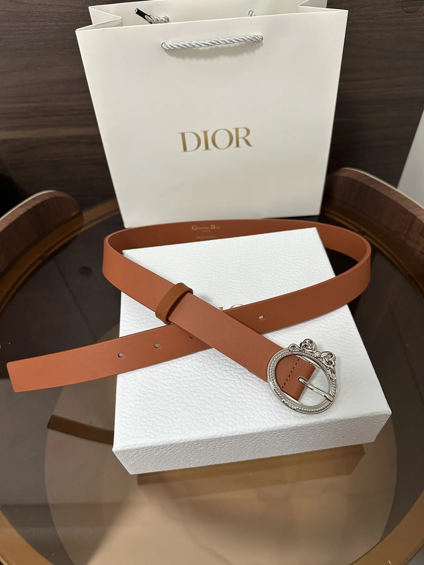 DIOR Belts Smooth Calfskin One Size 2.5cm Width A70202608050224 - Image 2