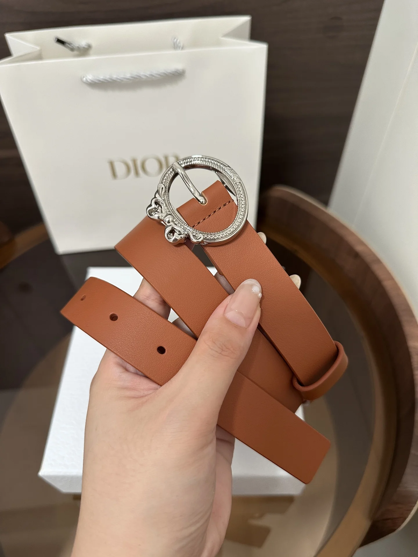 DIOR Belts Smooth Calfskin One Size 2.5cm Width A70202608050224 - Image 4