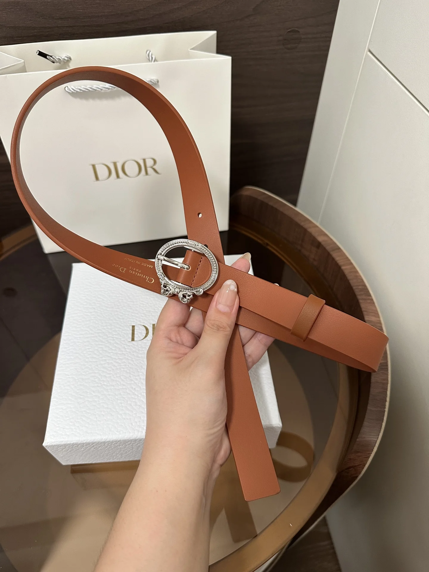DIOR Belts Smooth Calfskin One Size 2.5cm Width A70202608050224 - Image 5