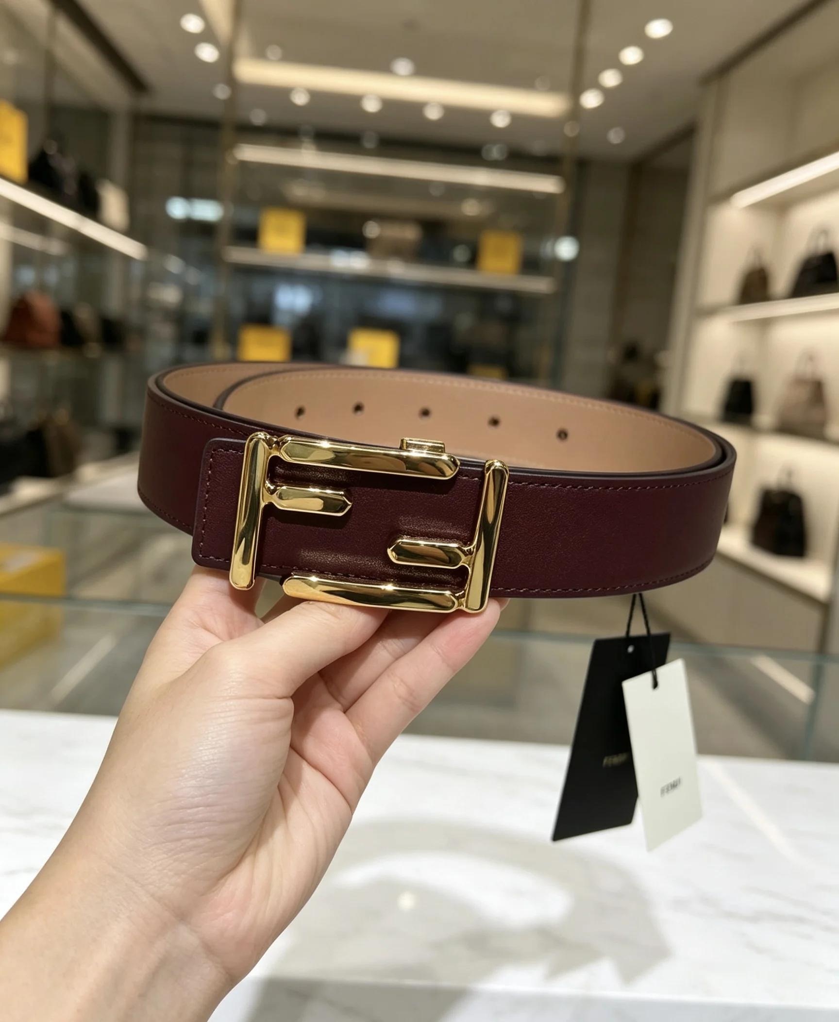 FENDI Belts Calf Leather 30mm Width A80202608050055