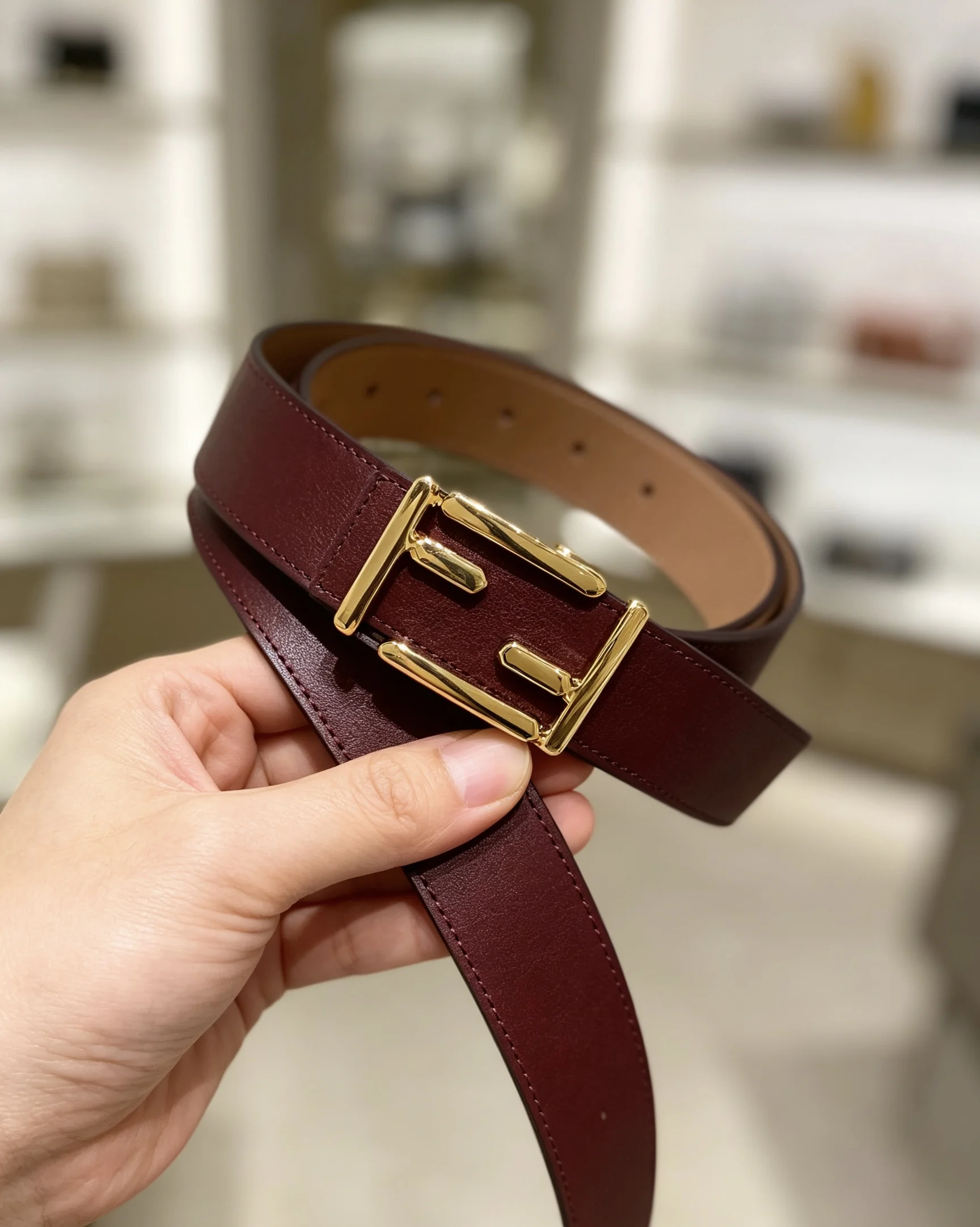 FENDI Belts Calf Leather 30mm Width A80202608050055 - Image 2
