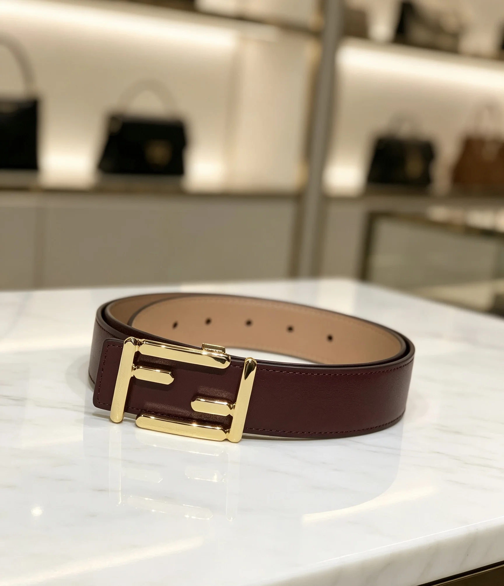 FENDI Belts Calf Leather 30mm Width A80202608050055 - Image 3