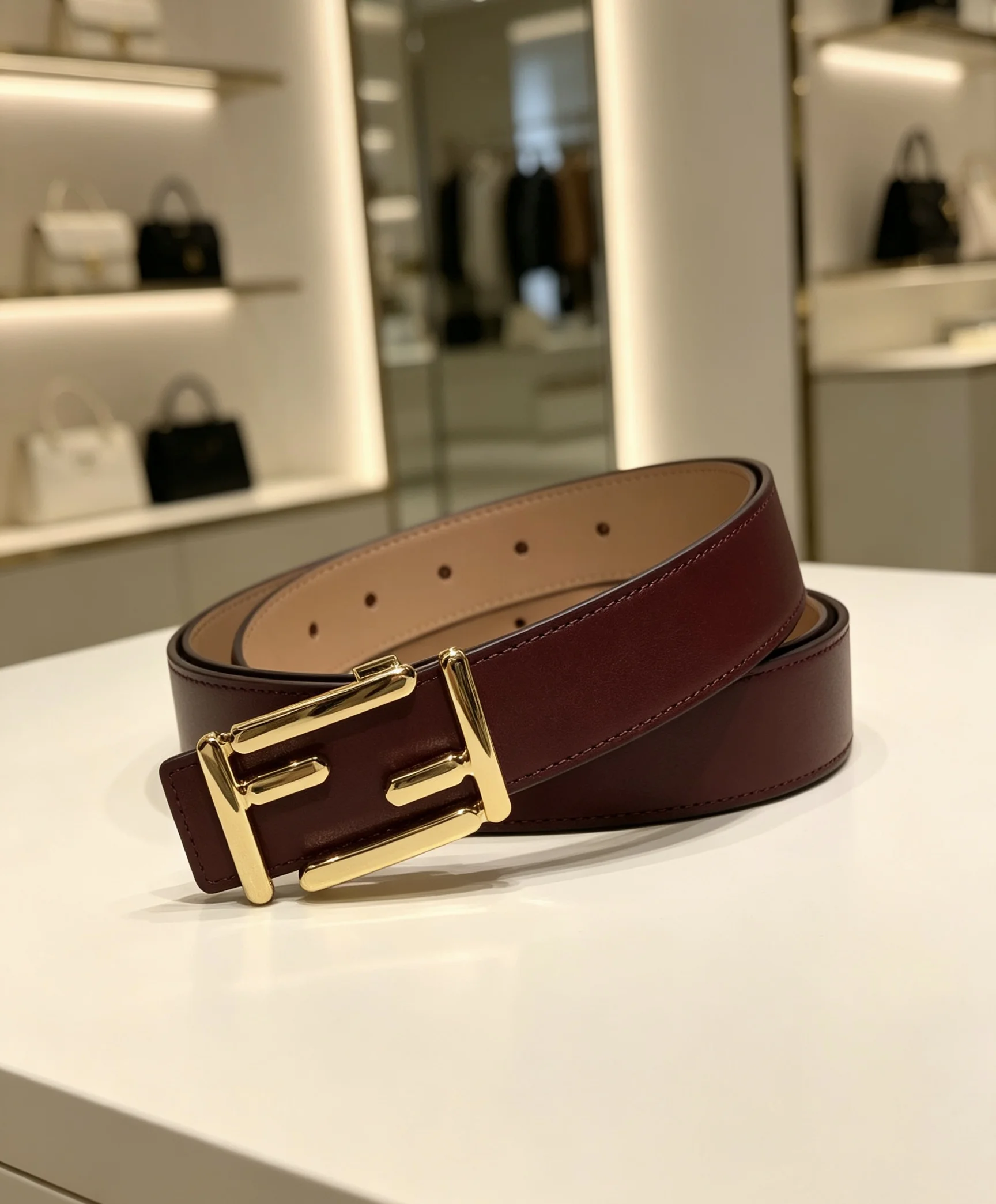 FENDI Belts Calf Leather 30mm Width A80202608050055 - Image 5