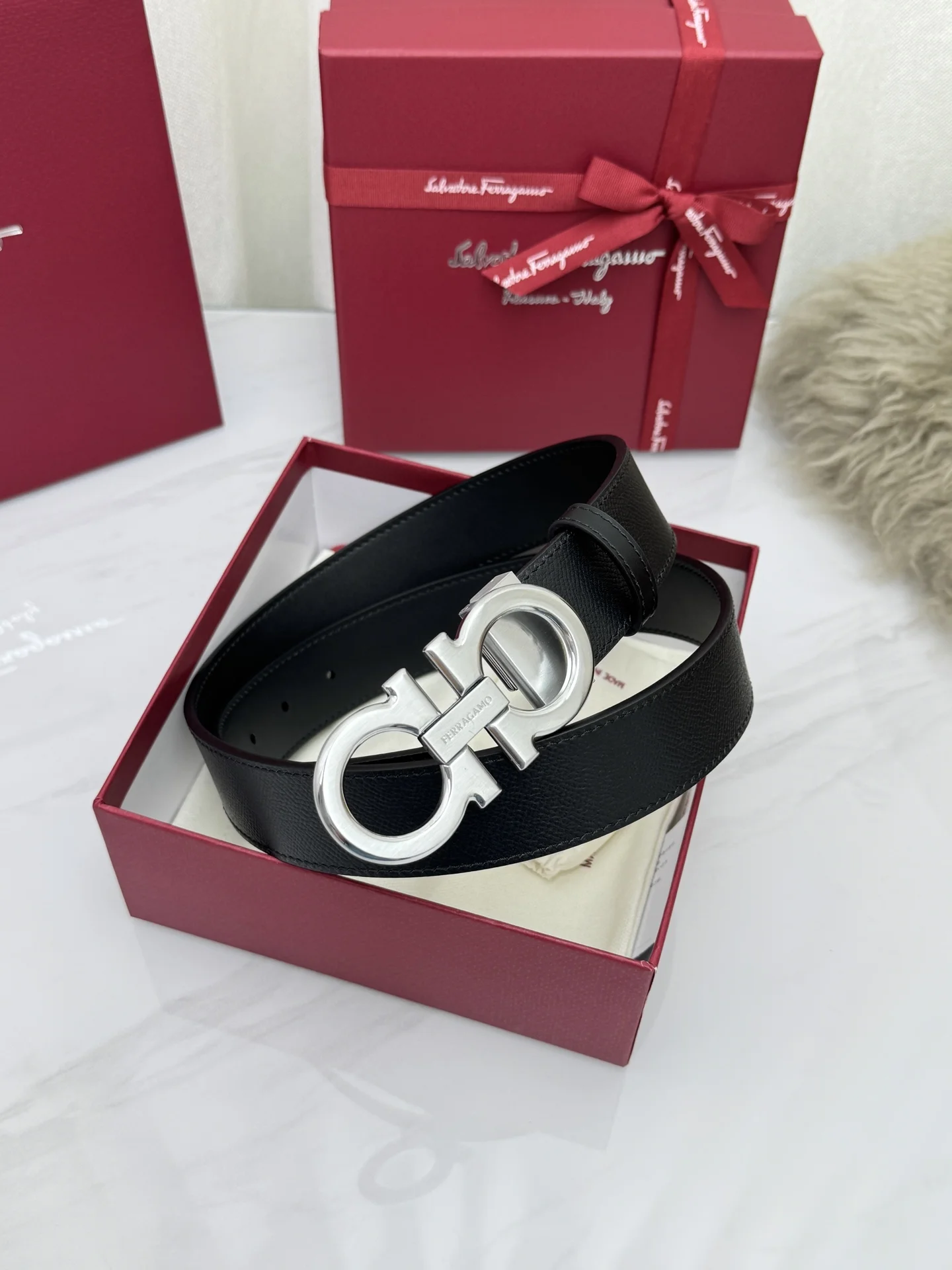 FERRAGAMO Belts Leather 3.5cm Width A70202608050410