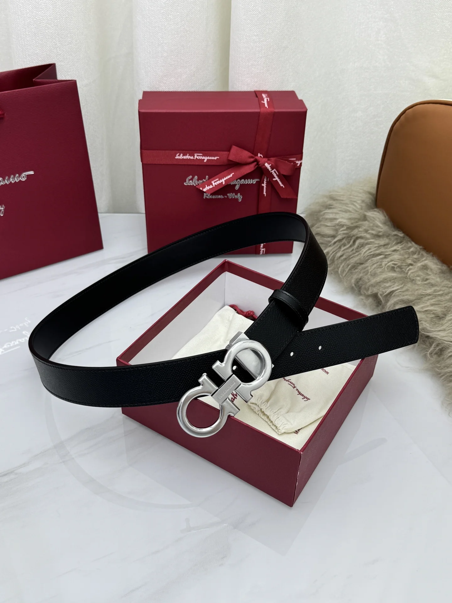 FERRAGAMO Belts Leather 3.5cm Width A70202608050410 - Image 2