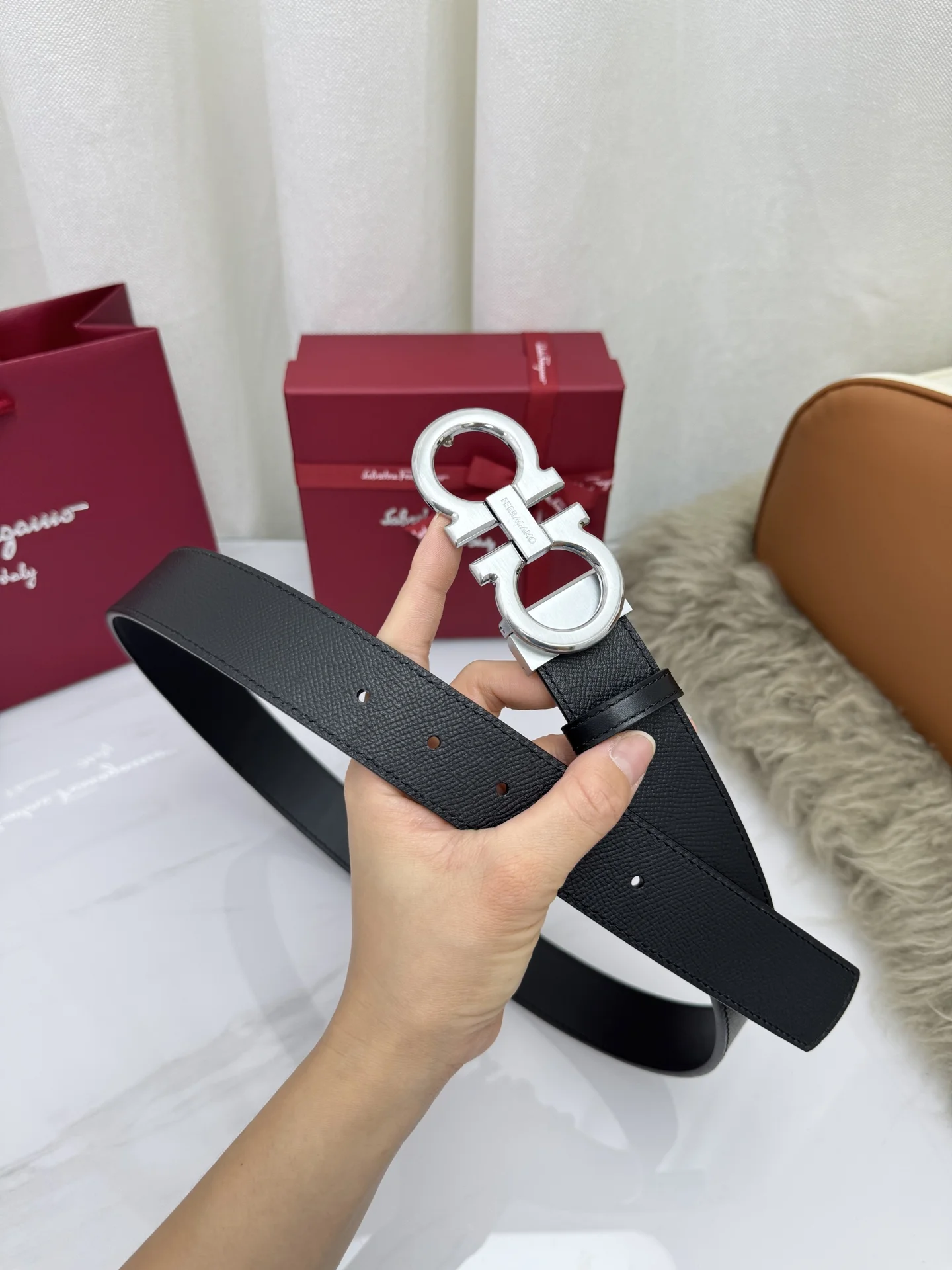 FERRAGAMO Belts Leather 3.5cm Width A70202608050410 - Image 3