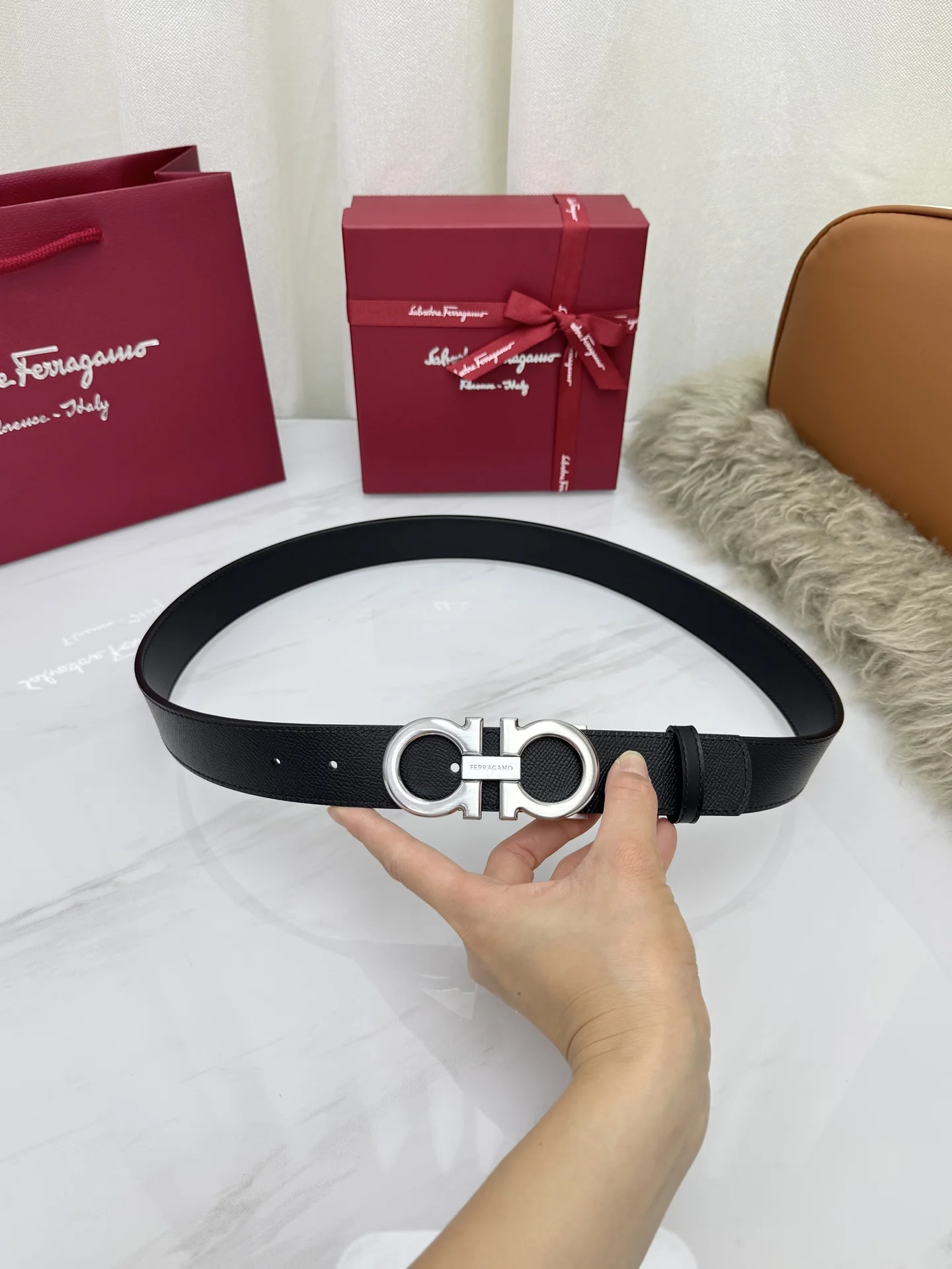 FERRAGAMO Belts Leather 3.5cm Width A70202608050410 - Image 6