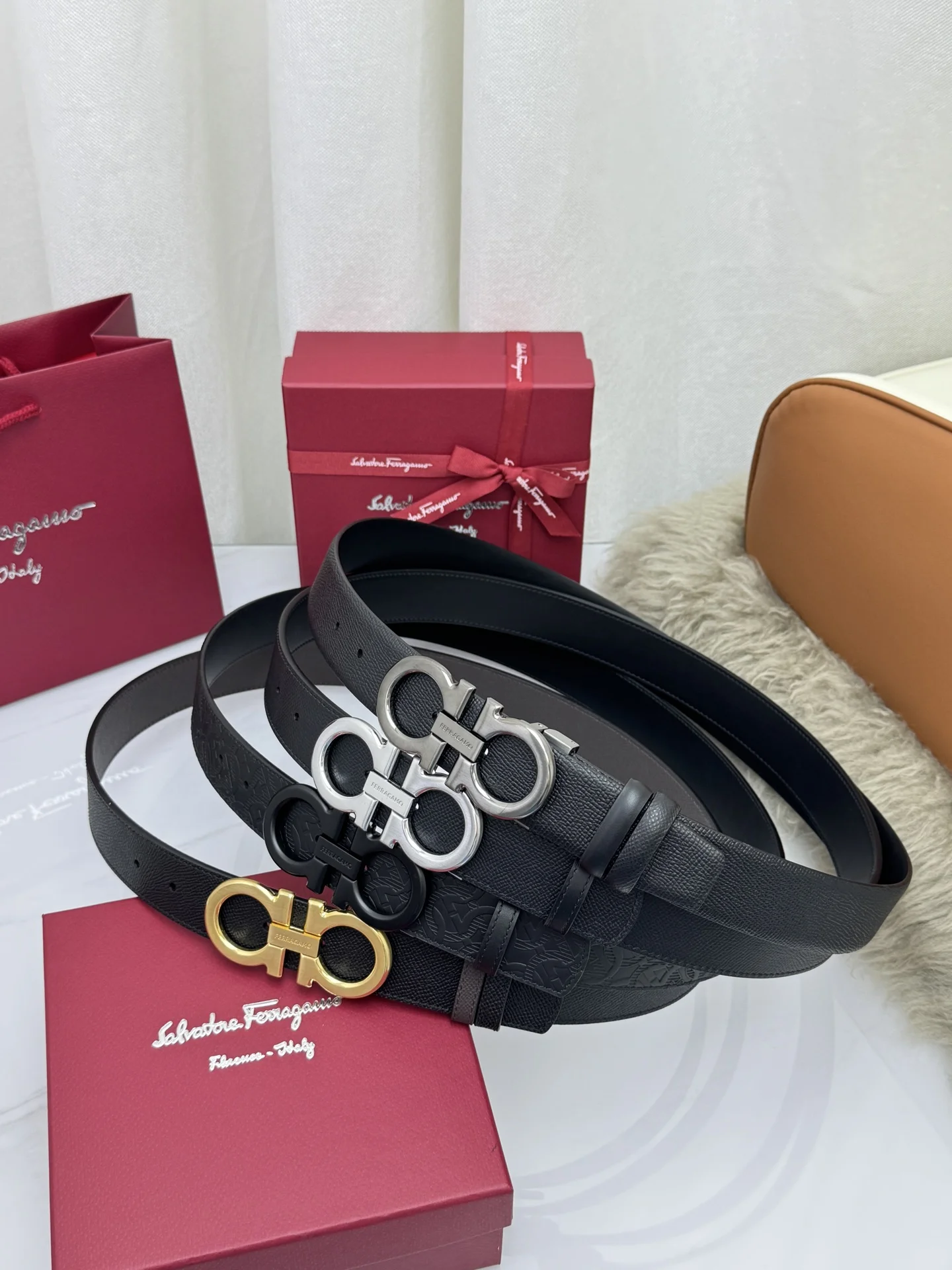 FERRAGAMO Belts Leather 3.5cm Width A70202608050410 - Image 9