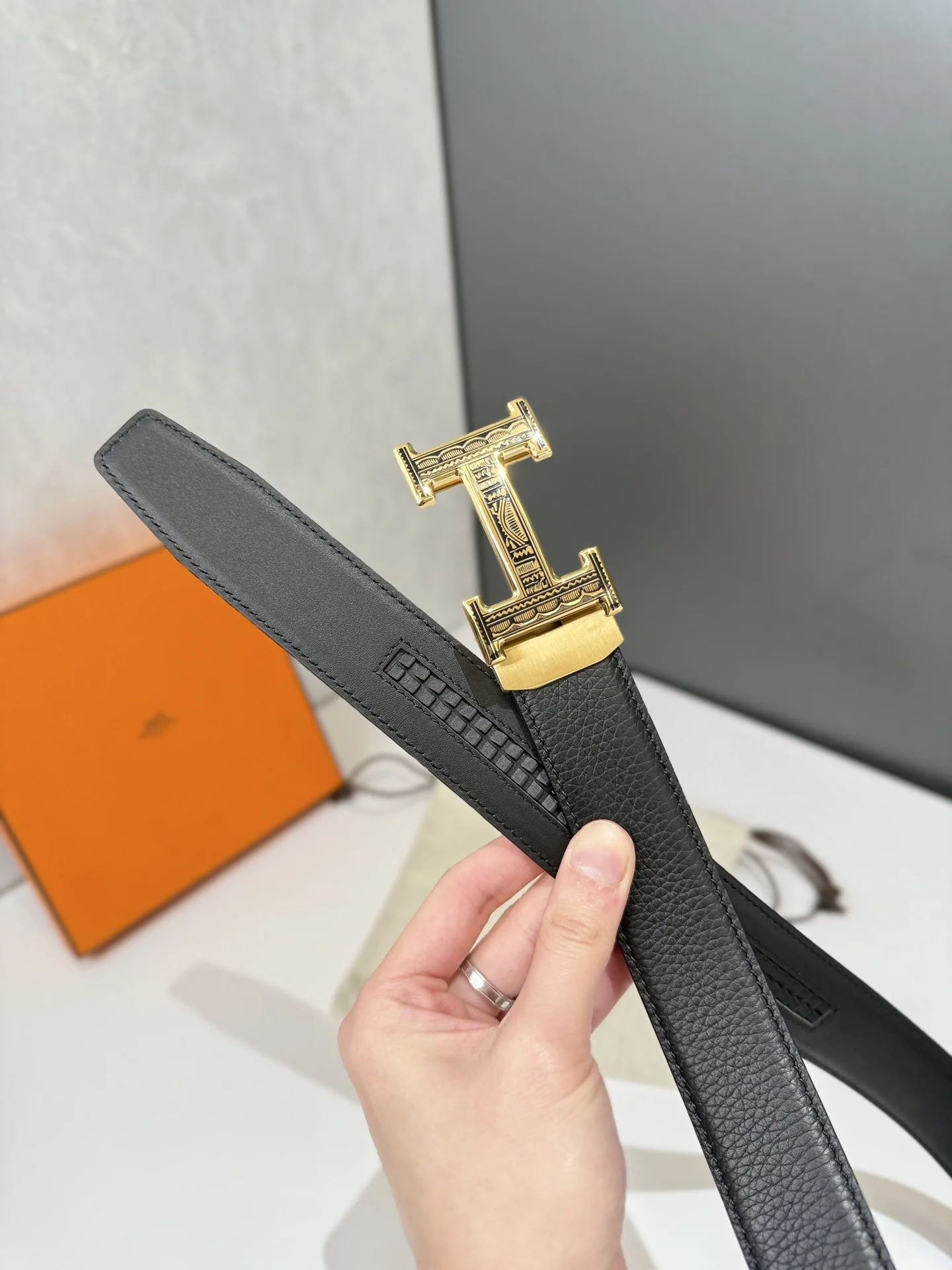 HERMES Belts Leather 3.5cm Width A70202608050678 - Image 3