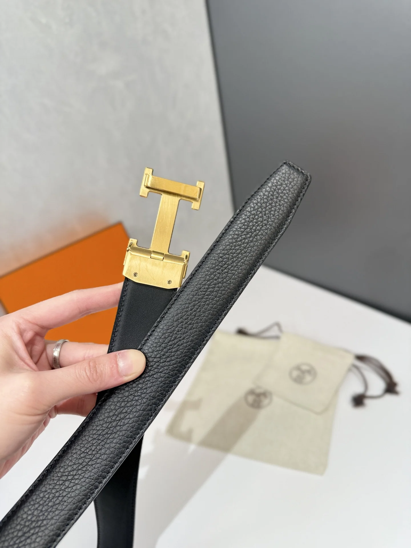 HERMES Belts Leather 3.5cm Width A70202608050678 - Image 4
