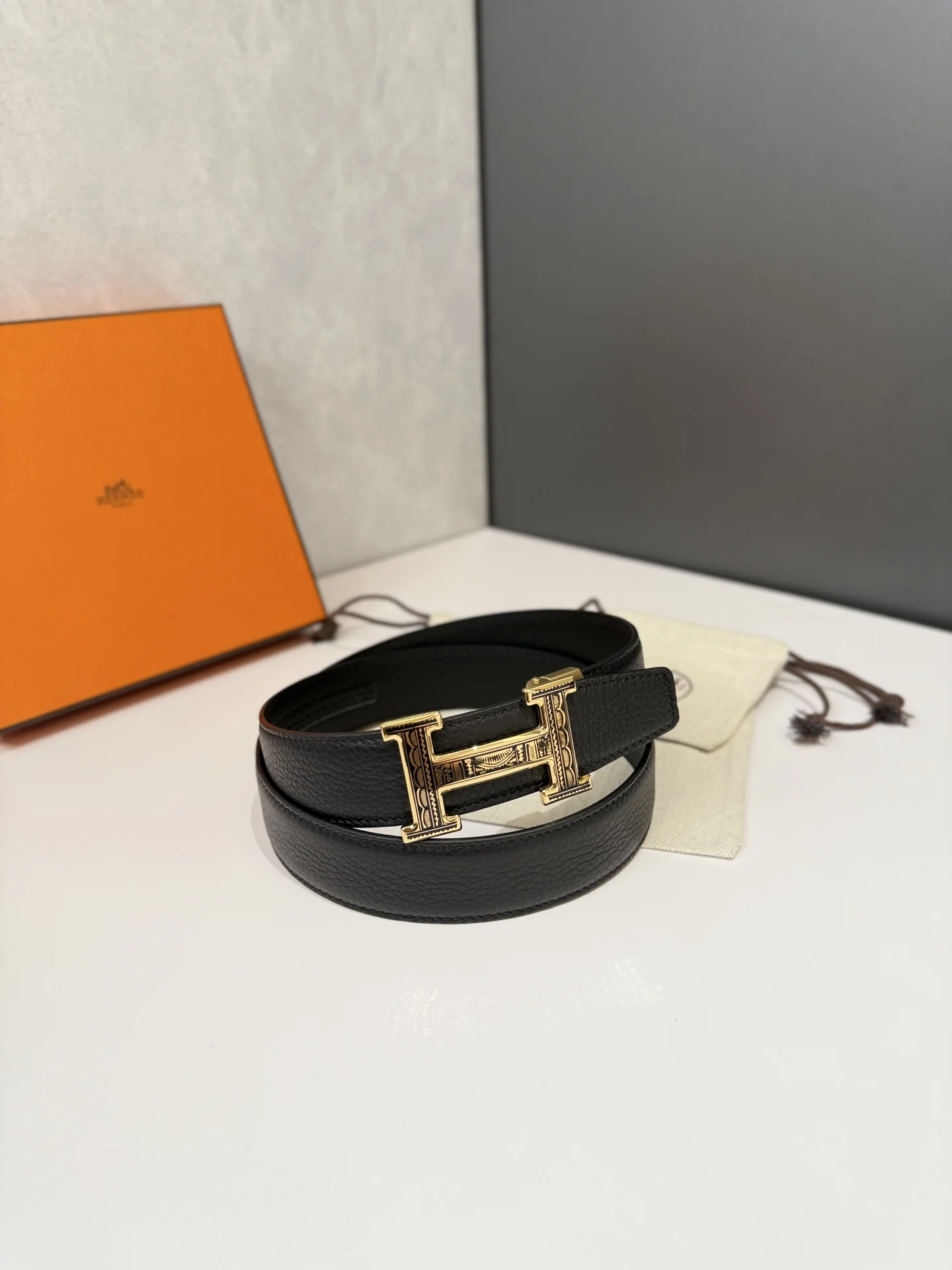 HERMES Belts Leather 3.5cm Width A70202608050678 - Image 5