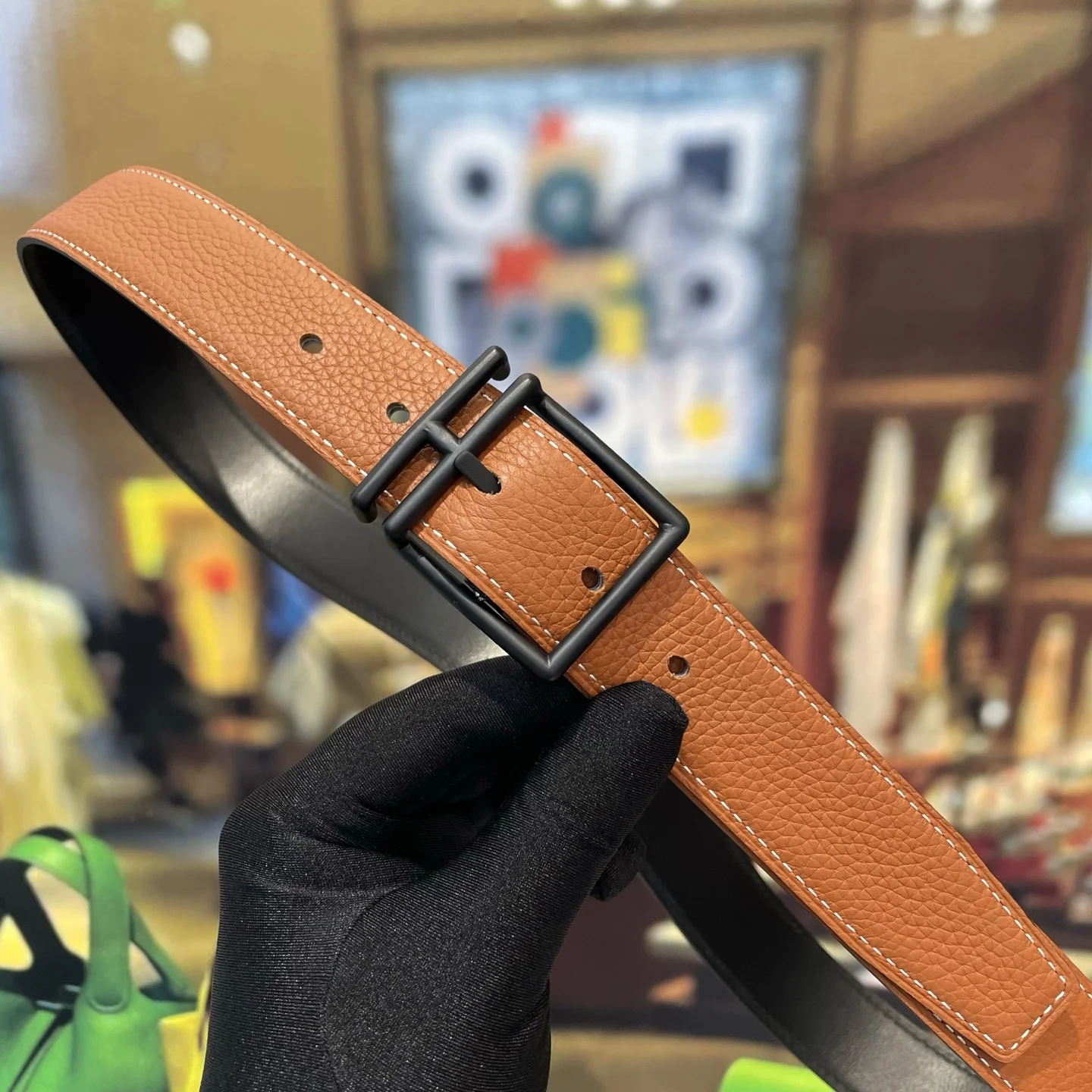 HERMES Belts Leather 32mm Width B20202608050231 - Image 2