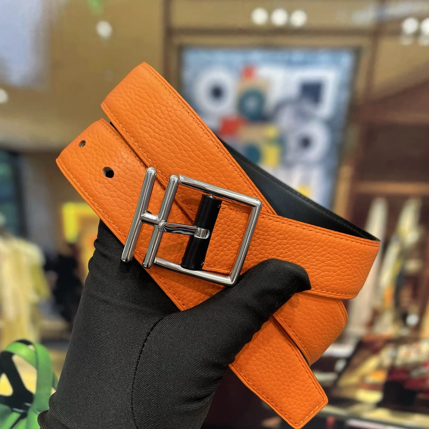 HERMES Belts Leather 32mm Width B20202608050318