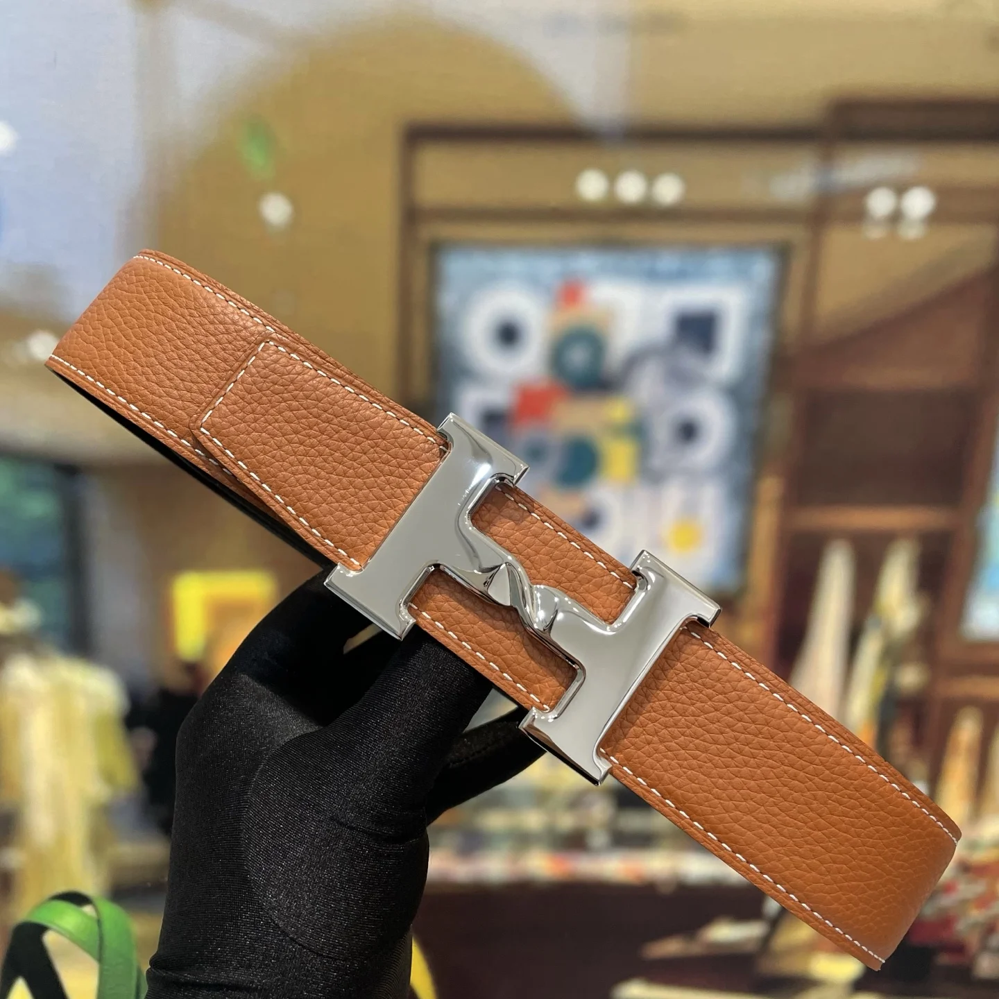 HERMES Belts Leather 38MM 38mm Width A70202608050535 - Image 2
