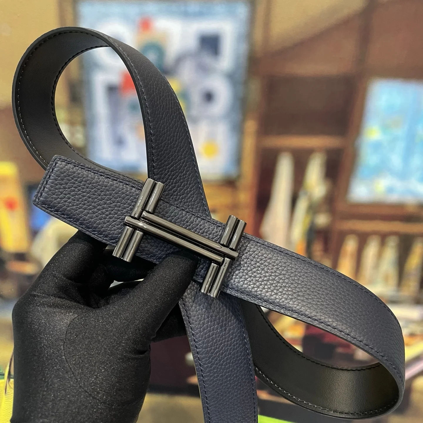 HERMES Belts Leather 38MM 38mm Width A70202608050573 - Image 6