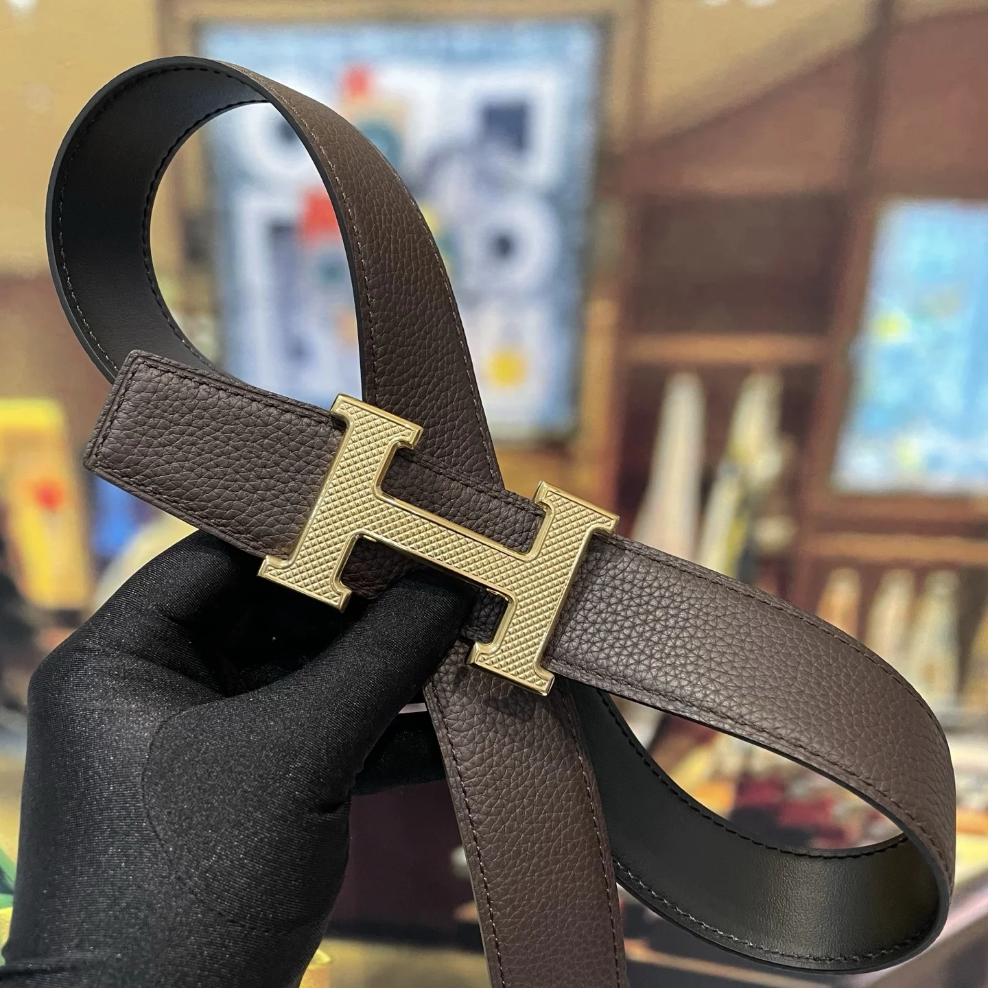 HERMES Belts Leather 38mm Width A70202608050570 - Image 6