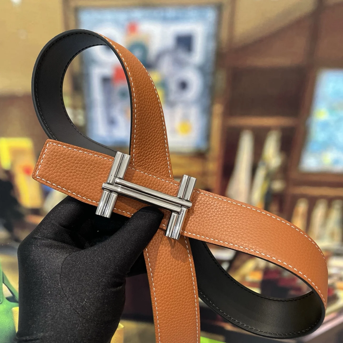 HERMES Belts Leather 38mm Width A70202608050575 - Image 6
