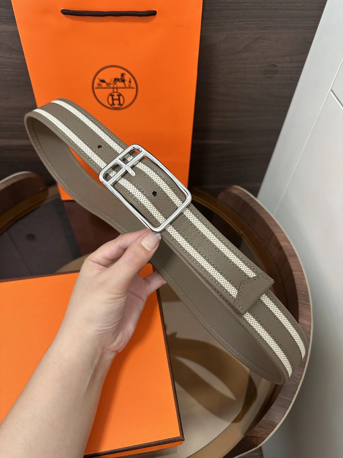 HERMES Belts Original Leather 38MM 38mm Width B20202608050539 - Image 3
