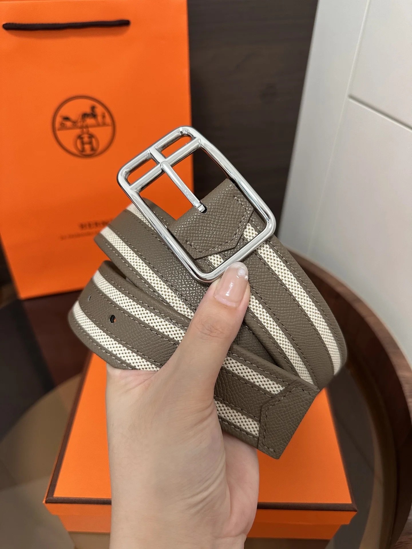 HERMES Belts Original Leather 38MM 38mm Width B20202608050539 - Image 4