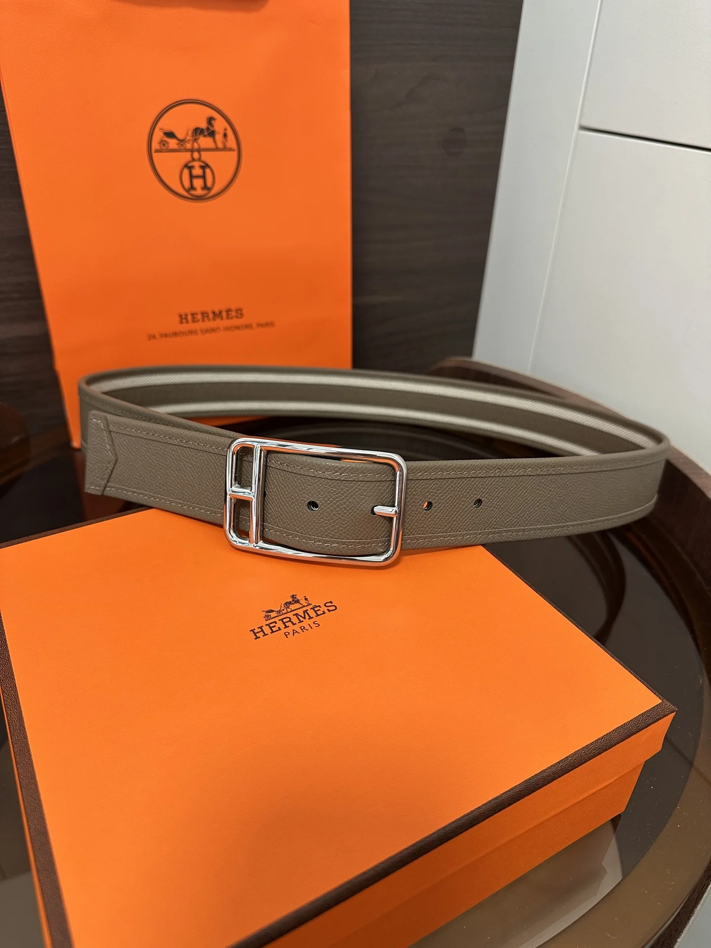 HERMES Belts Original Leather 38MM 38mm Width B20202608050539 - Image 6