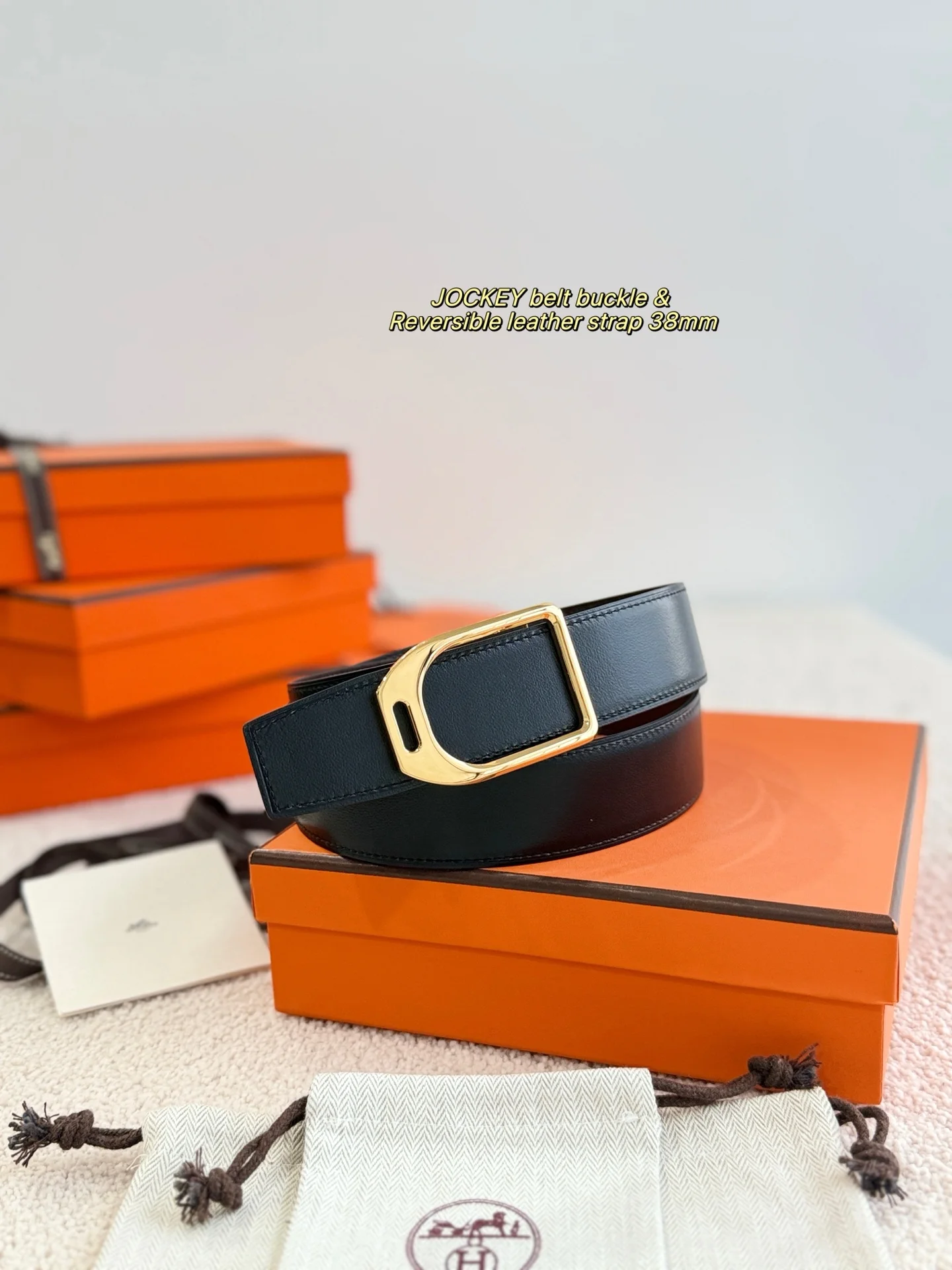 HERMES Belts Togo Leather 3.8cm Width A70202608050622 - Image 4